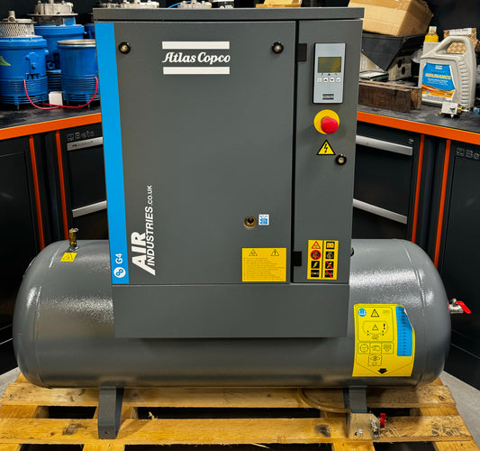 Atlas Copco G4 Receiver Mounted Rotary Screw Compressor (18CFM, 4Kw, 5.5HP)