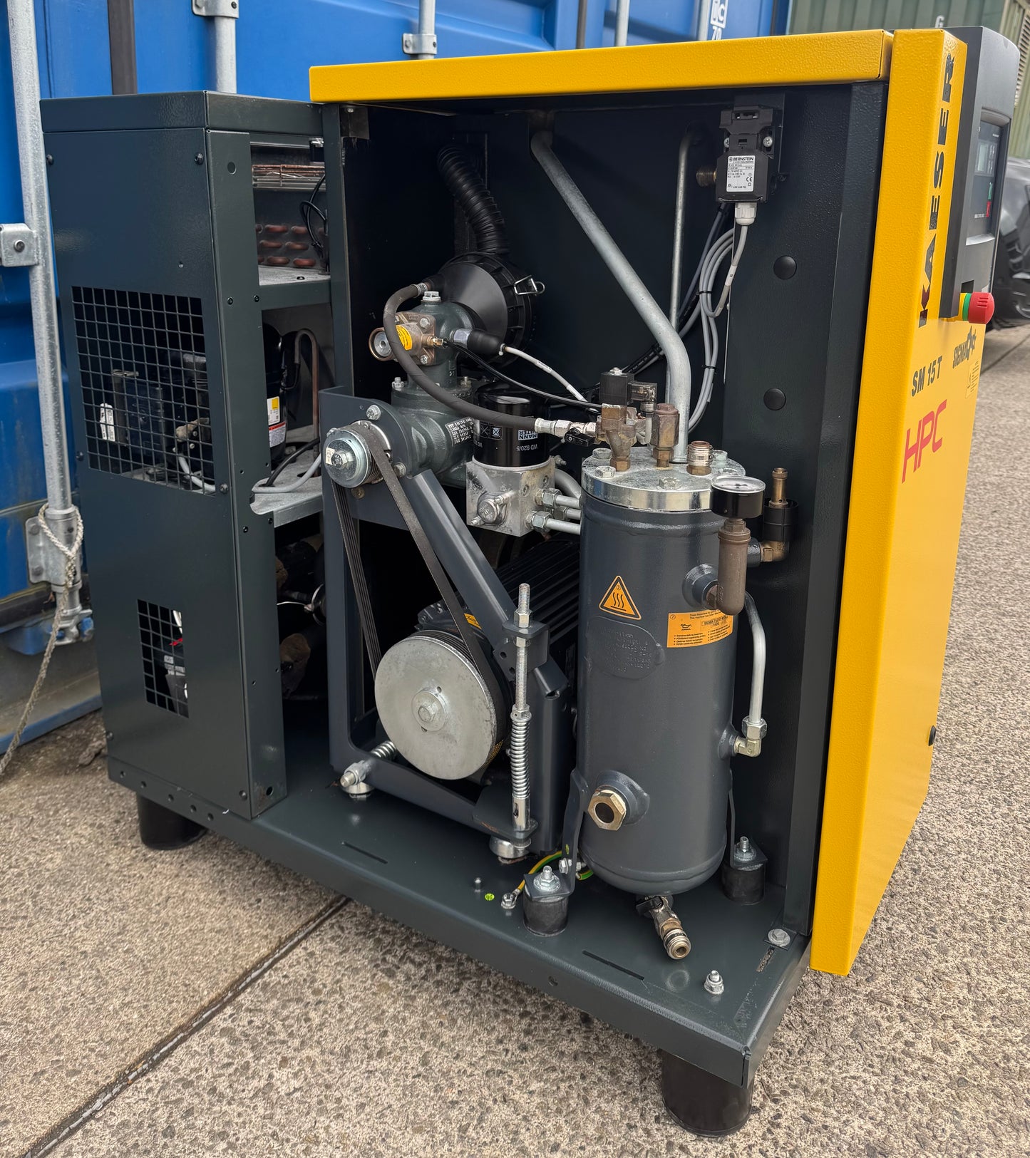 HPC / Kaeser SM15T Rotary Screw Compressor + Dryer! 9.0Kw, 53Cfm, 8Bar!