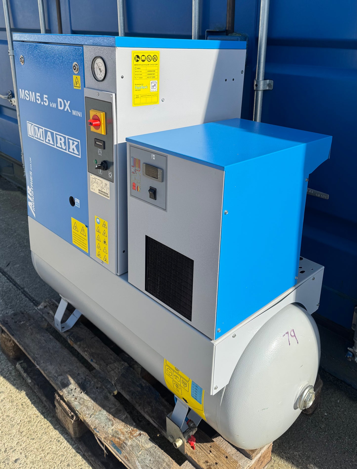 Mark MSM5.5 Receiver Mounted Rotary Screw Compressor With Dryer!