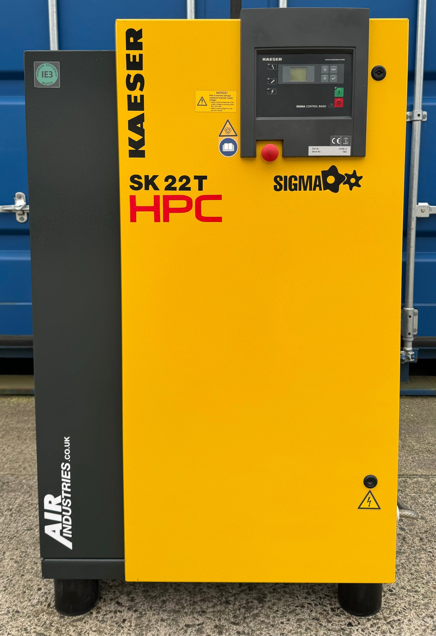 Kaeser / HPC SK22T Rotary Screw Compressor + Dryer (11Bar, 60CFM)