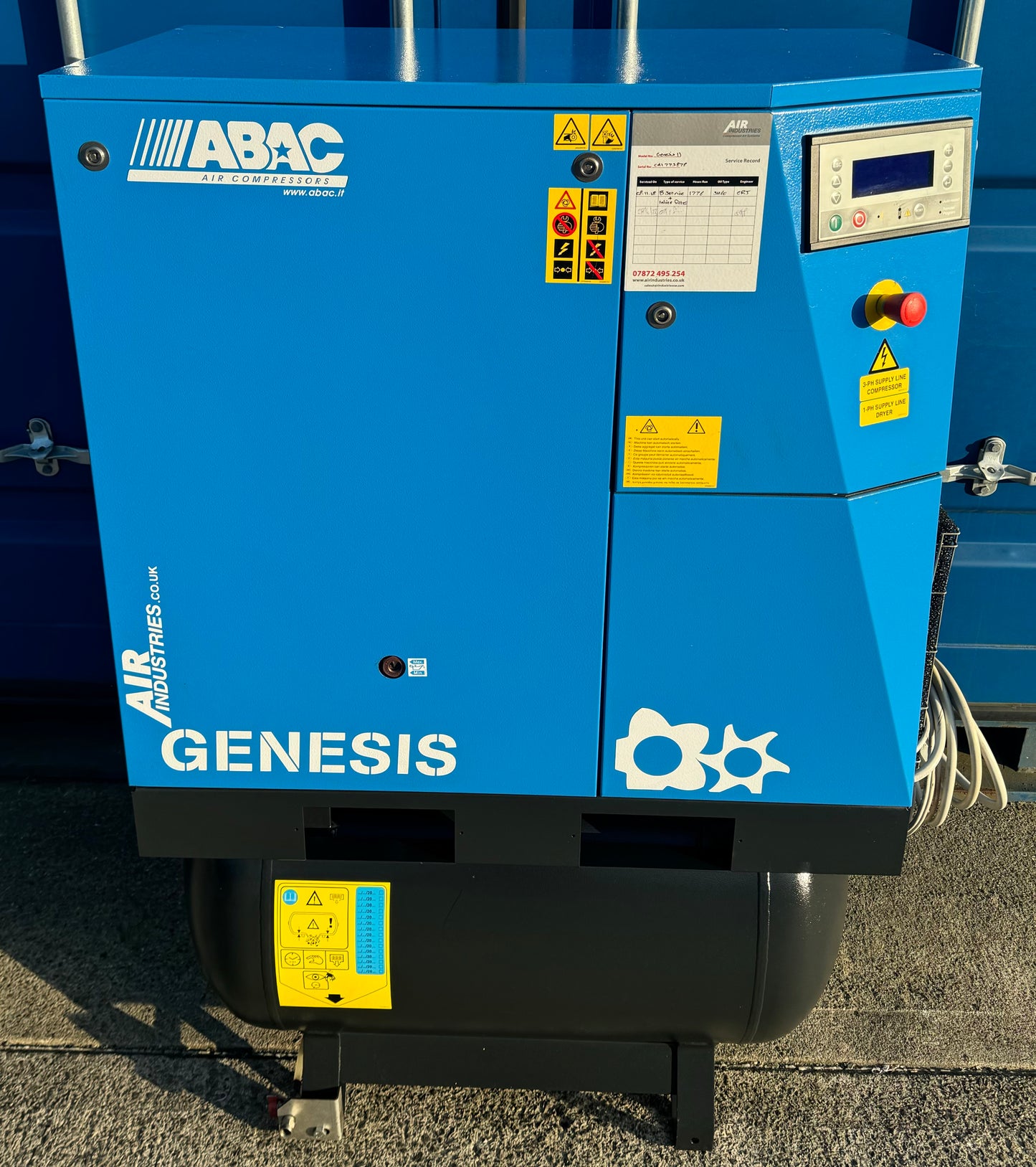 ABAC GENESIS 11 270 Receiver Mounted Rotary Screw Compressor + Dryer (11.0kW, 59CFM)