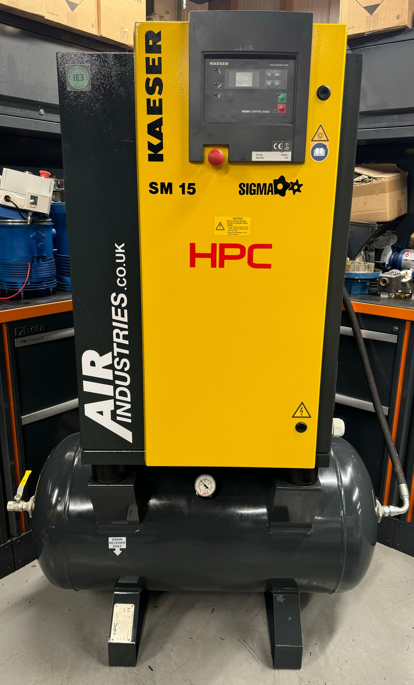 Kaeser / HPC SM15 Receiver Mounted Rotary Screw Compressor (44CFM)