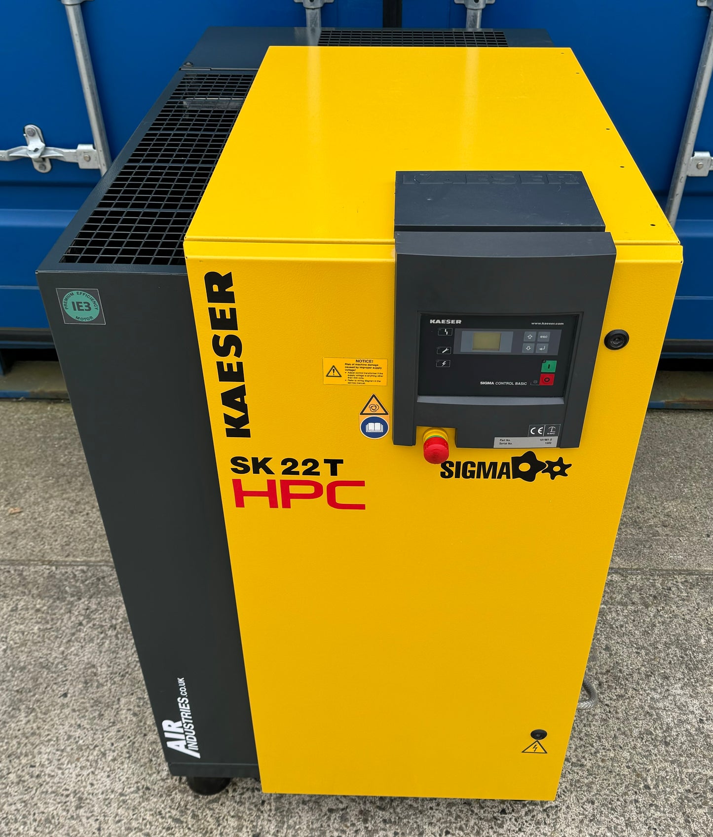 Kaeser / HPC SK22T Rotary Screw Compressor + Dryer (11Bar, 60CFM)