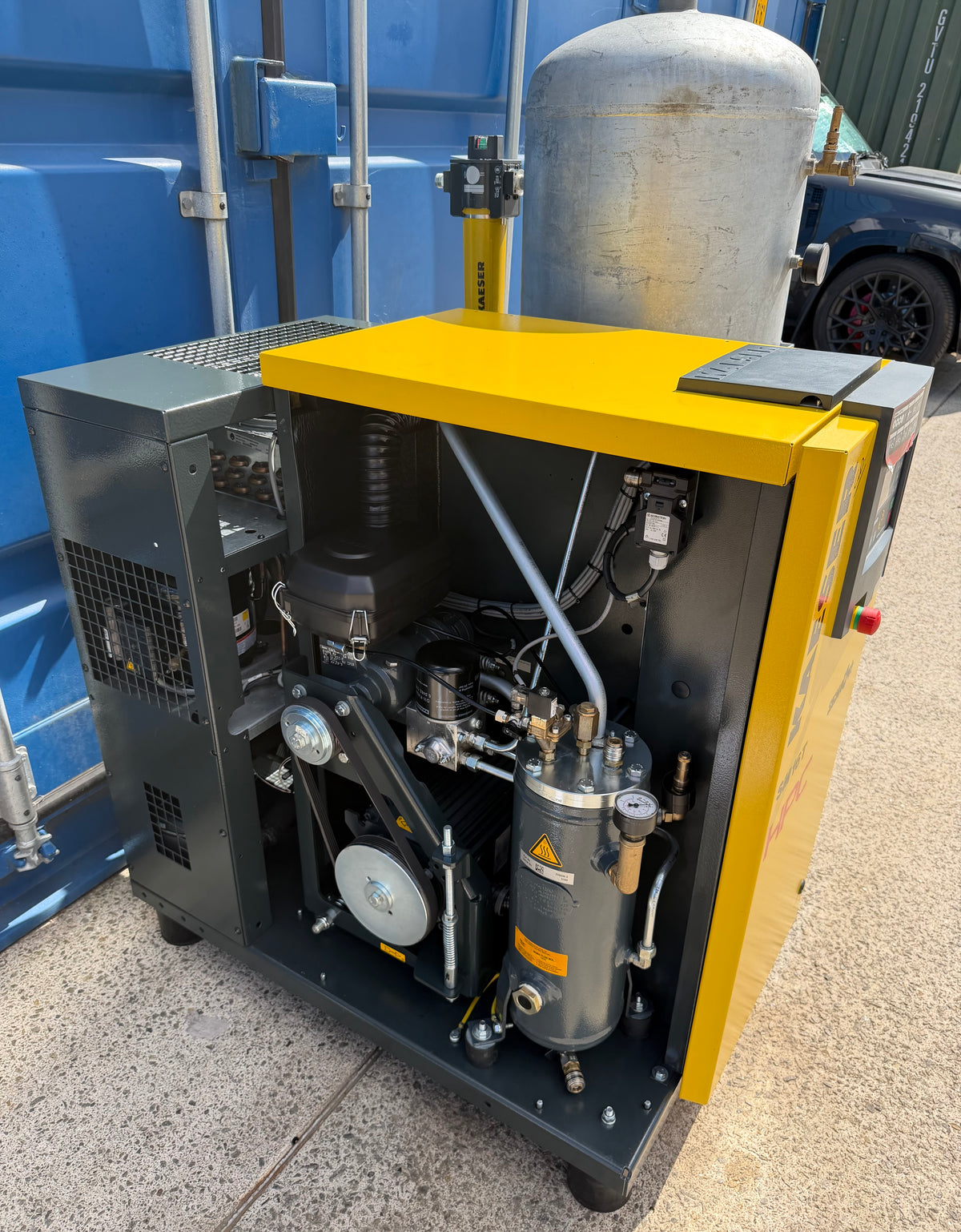 HPC / Kaeser SM16T Rotary Screw Compressor + Receiver + Dryer + Filter 57Cfm!