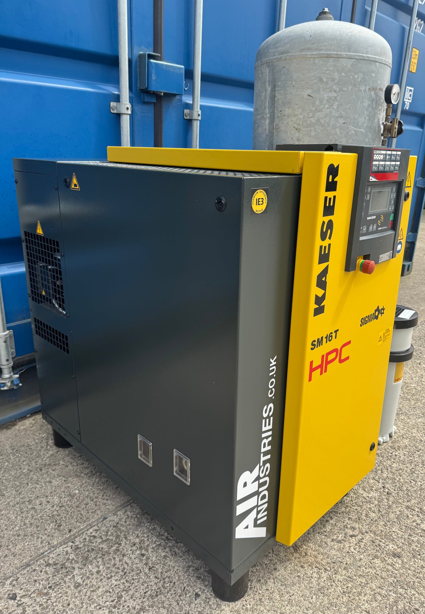 HPC / Kaeser SM16T Rotary Screw Compressor + Receiver + Dryer + Filter 57Cfm!