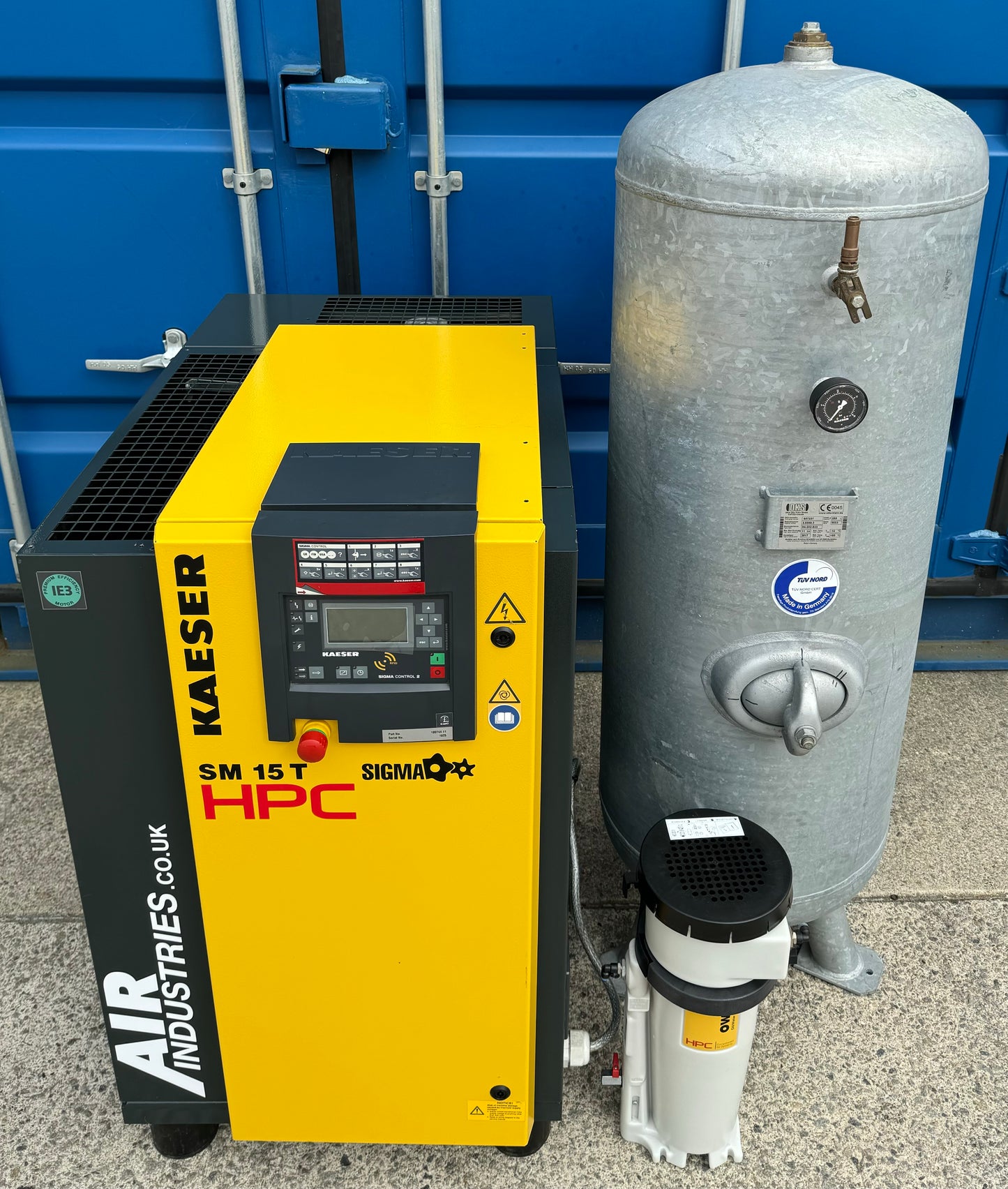 Kaeser / HPC SM15T Rotary Screw Compressor Package + Dryer + Receiver (44CFM)