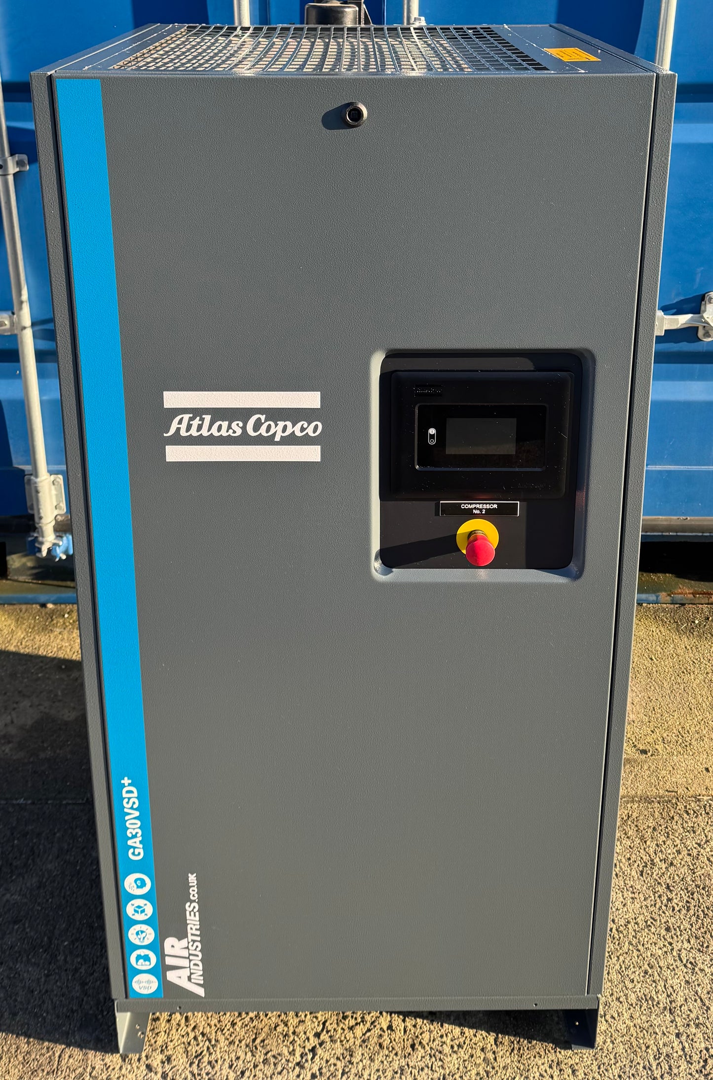 Atlas Copco GA30VSD+ Variable Speed Drive Rotary Screw Compressor, 30Kw, 206cfm!