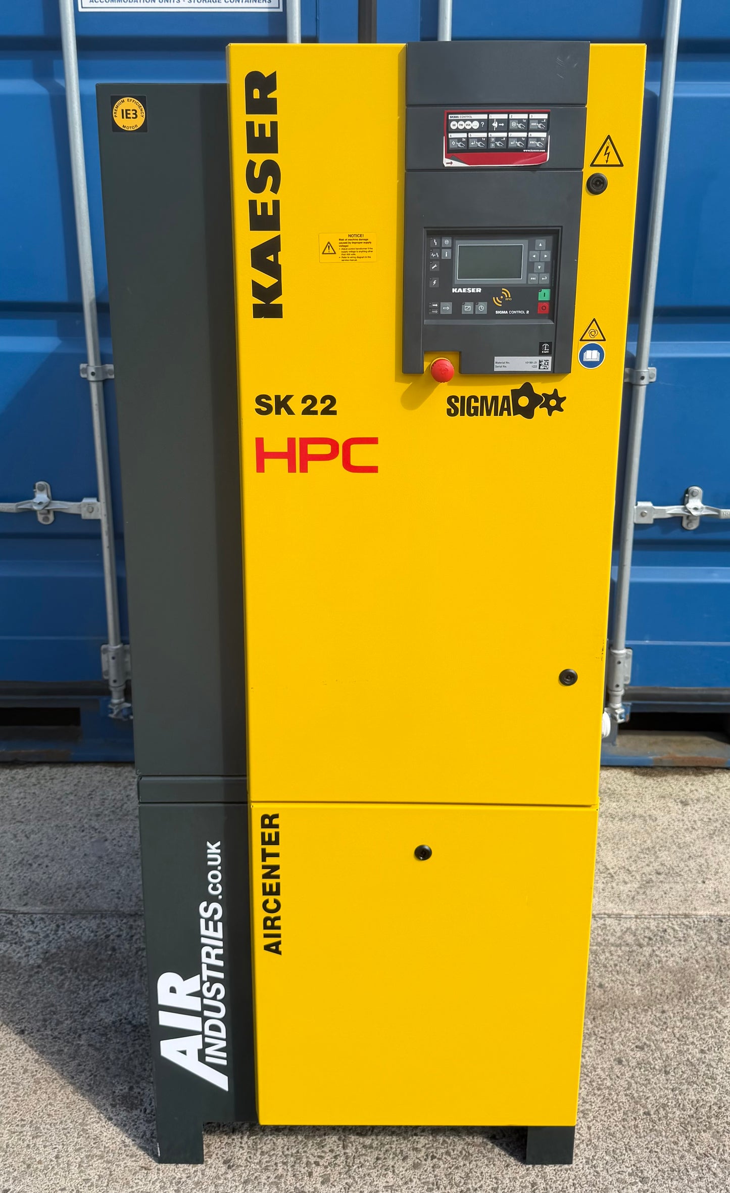 HPC / Kaeser Aircenter 22 Rotary Screw Compressor + Dryer 11Kw, 15Hp, 70cfm