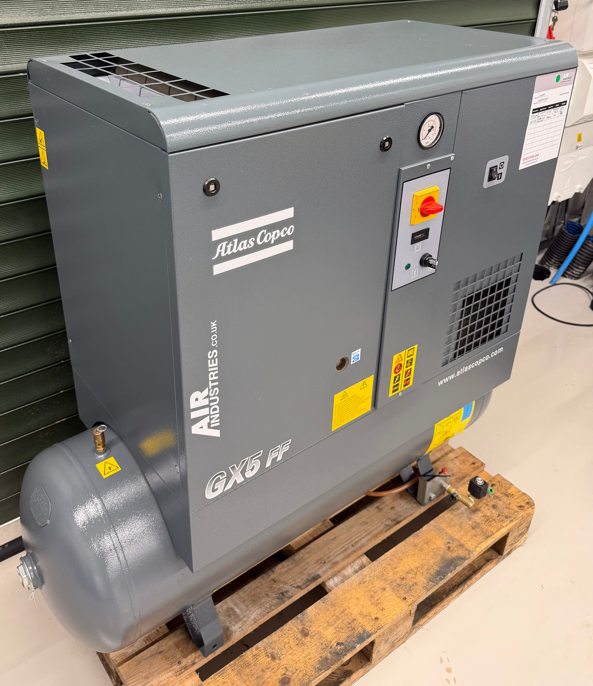 Atlas Copco GX5FF Receiver Mounted Rotary Screw Compressor With Dryer!
