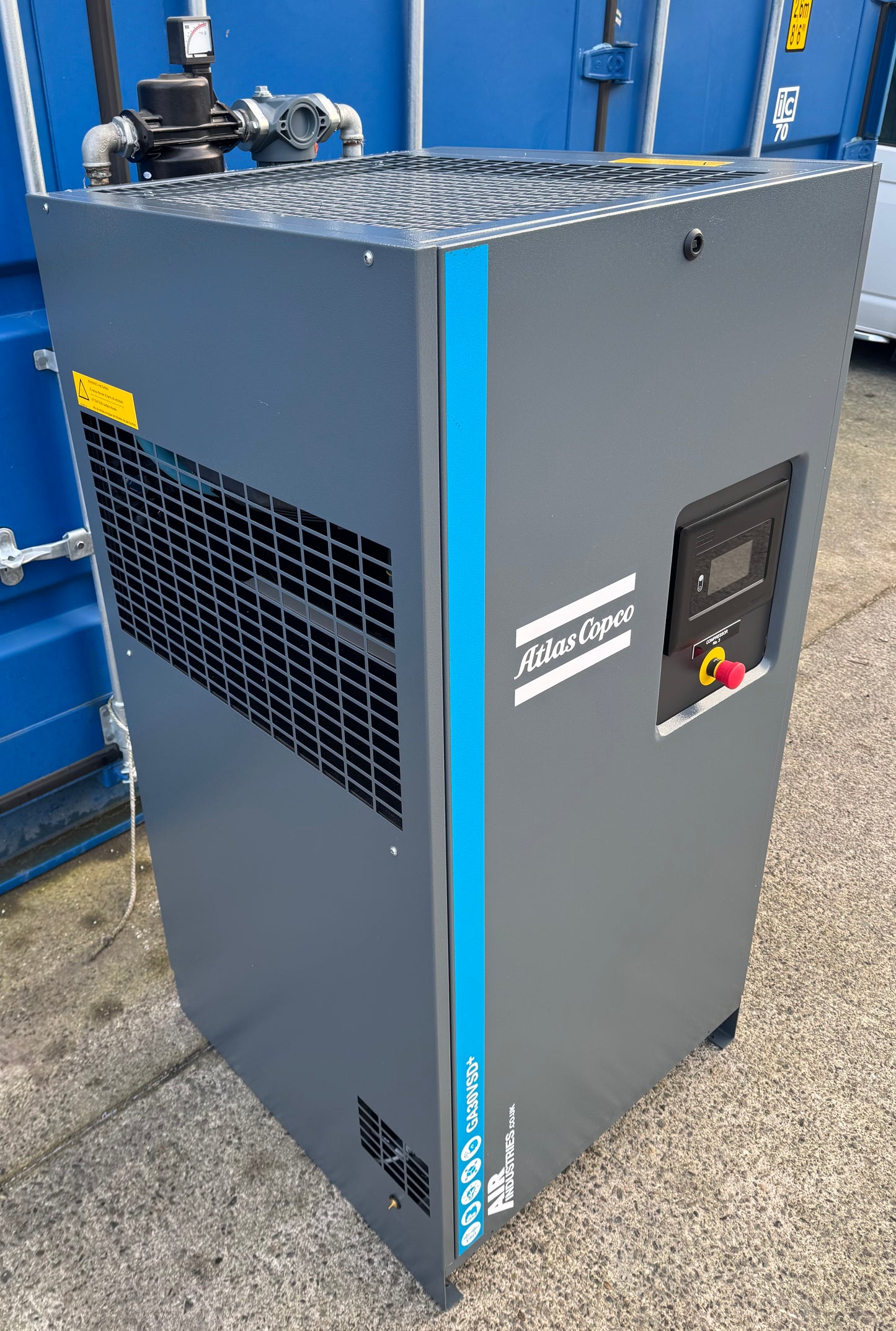 Atlas Copco GA30VSD+ Variable Speed Drive Rotary Screw Compressor, 30Kw, 206cfm!