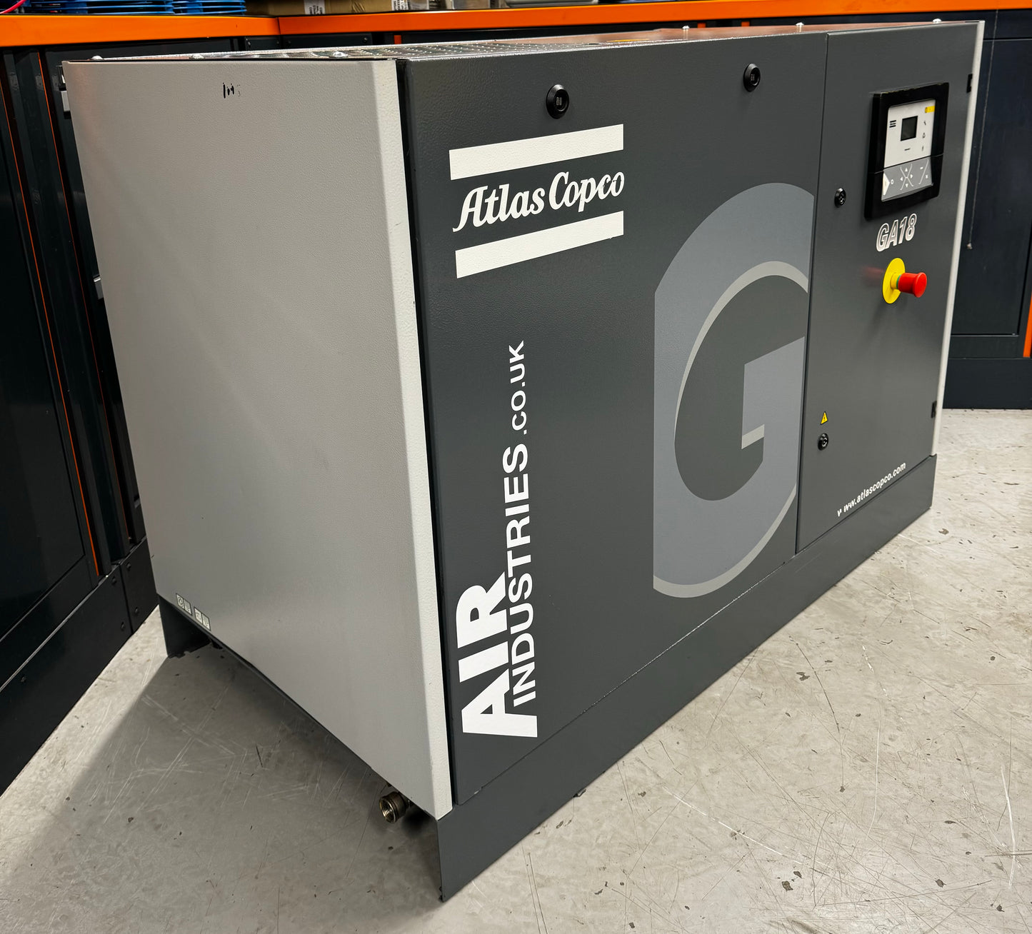 Atlas Copco GA18 Rotary Screw Compressor, 18.5Kw, 111Cfm!