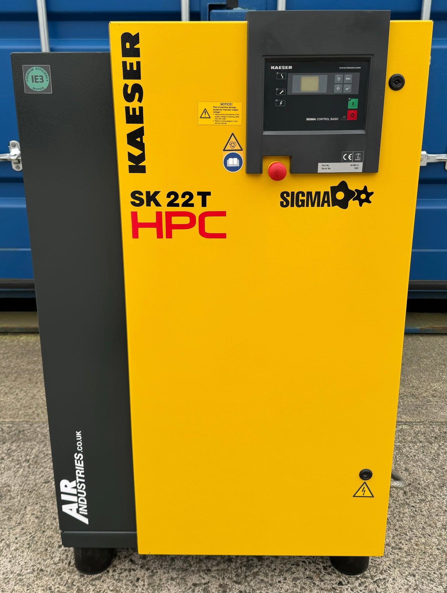 Kaeser / HPC SK22T Rotary Screw Compressor + Dryer (11Bar, 60CFM)