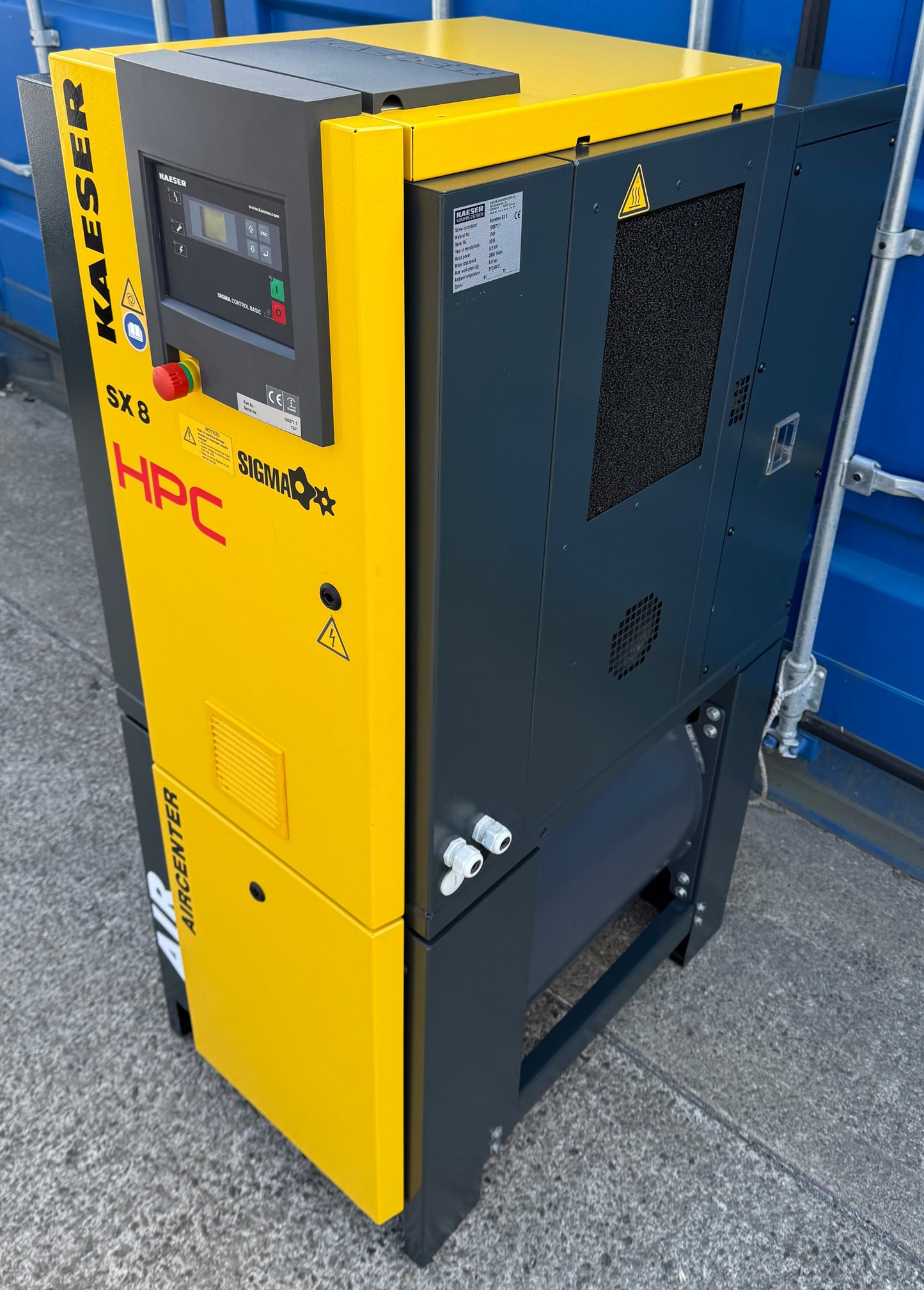 Kaeser Aircenter 8 Rotary Screw Compressor + Receiver + Dryer (5.5kW, 28CFM)