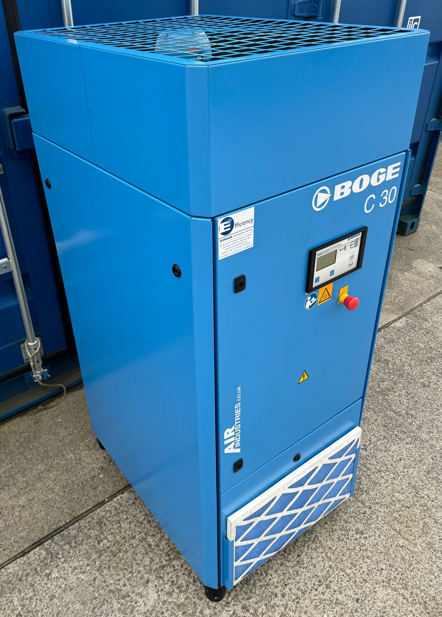 Boge C30 Rotary Screw Compressor (127Cfm, 22Kw)