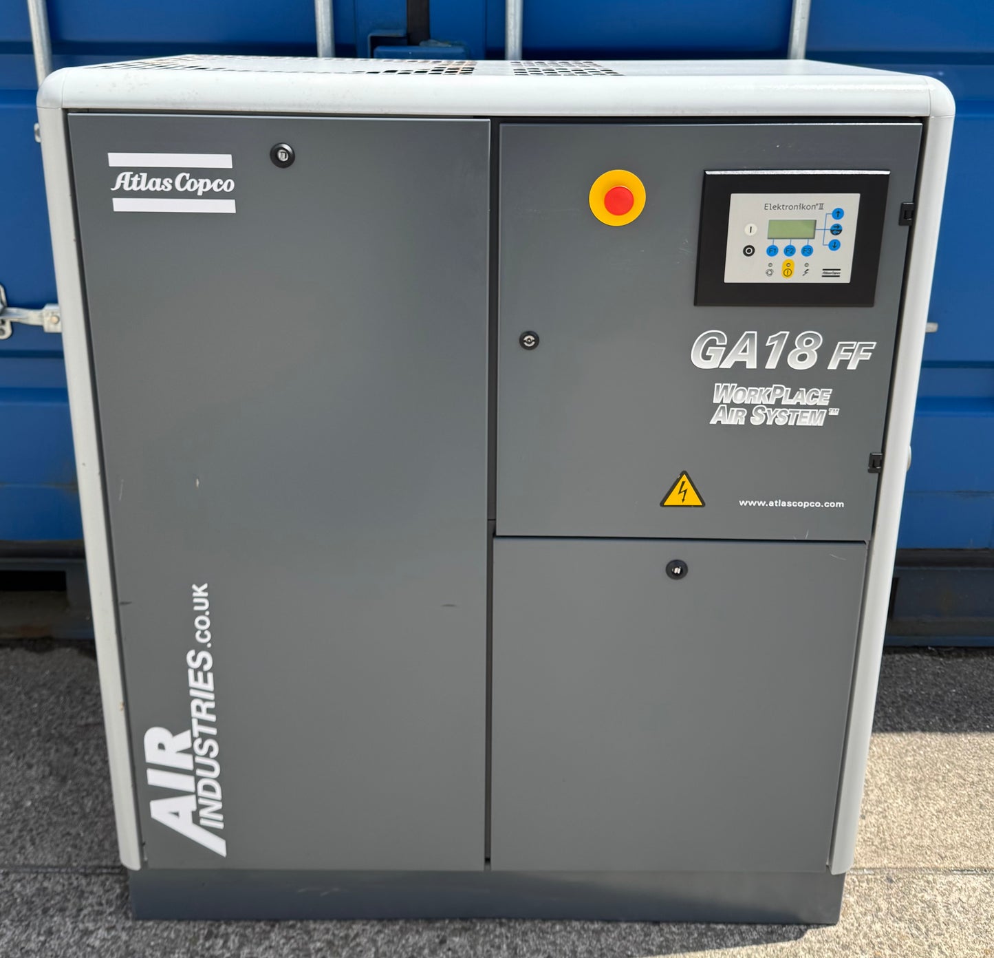 Atlas Copco GA18FF Rotary Screw Compressor + Dryer, 18.5Kw, 115Cfm!