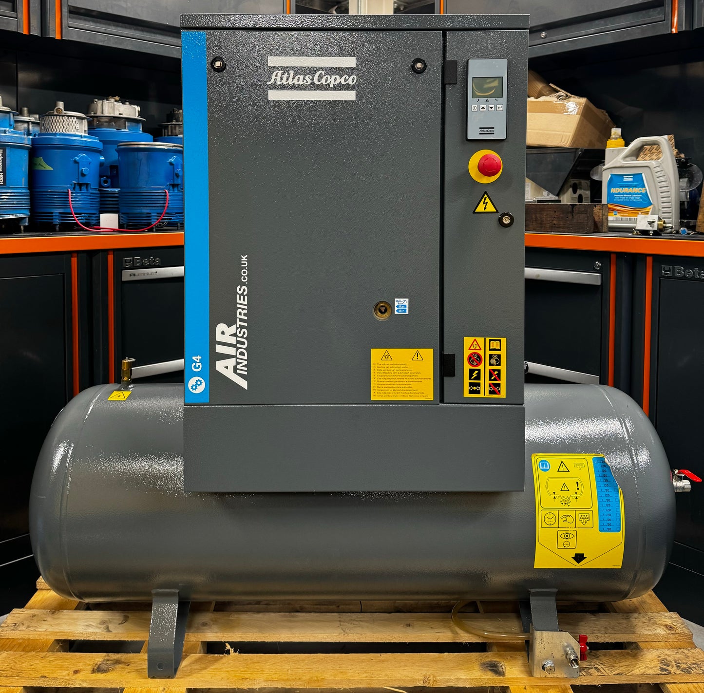 Atlas Copco G4 Receiver Mounted Rotary Screw Compressor (18CFM, 4Kw, 5.5HP)