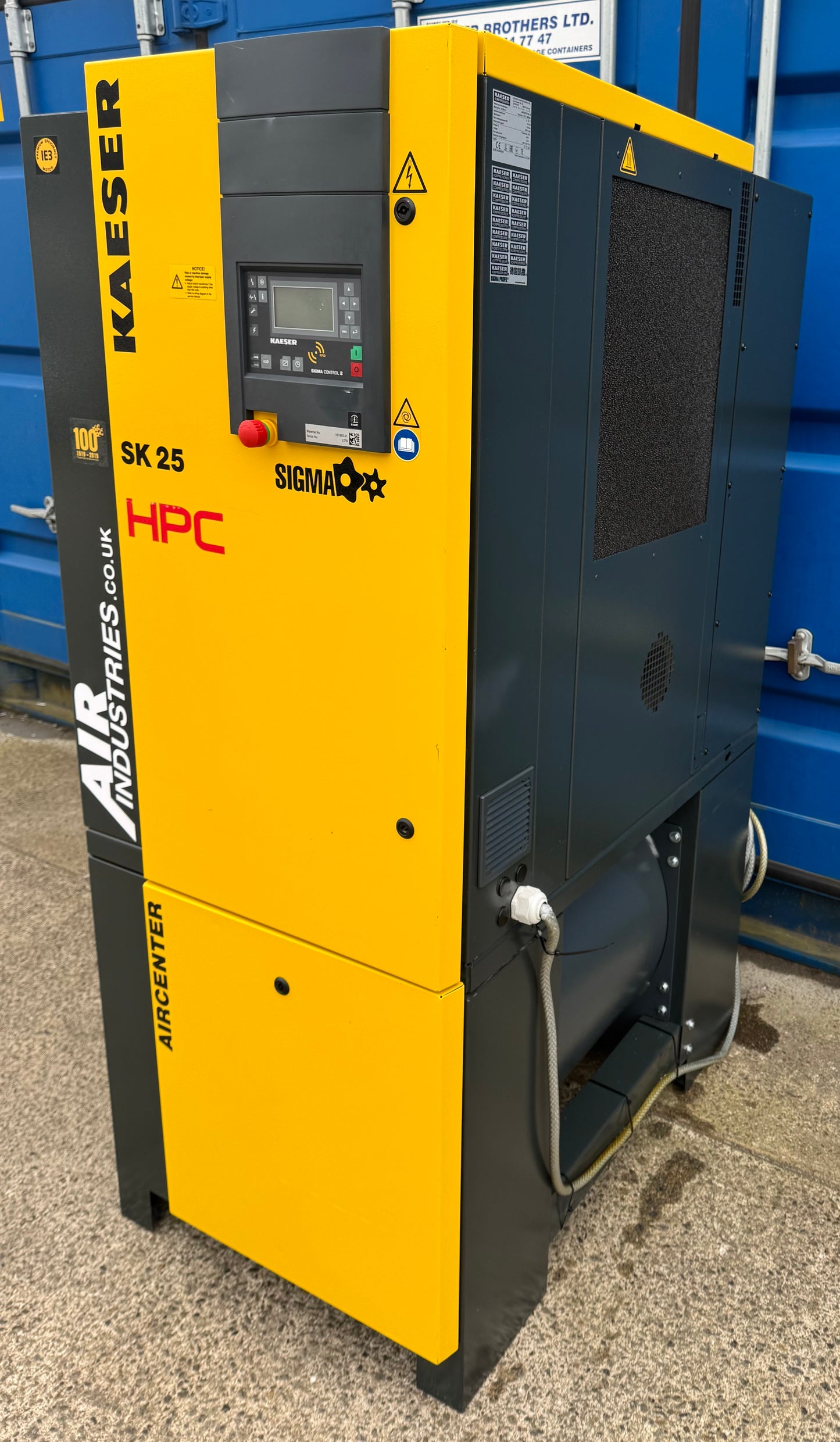 HPC / Kaeser Aircenter 25 Rotary Screw Compressor + Dryer 15Kw, 20Hp, 88.28cfm