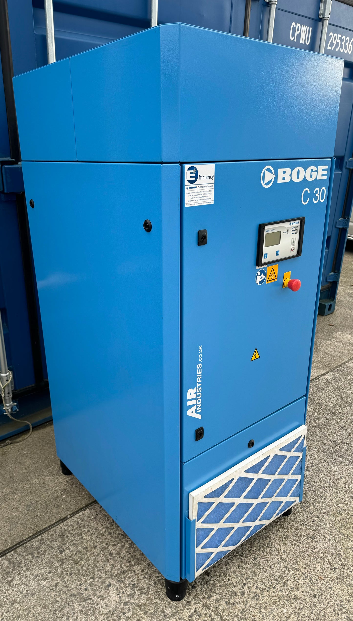 Boge C30 Rotary Screw Compressor (127Cfm, 22Kw)