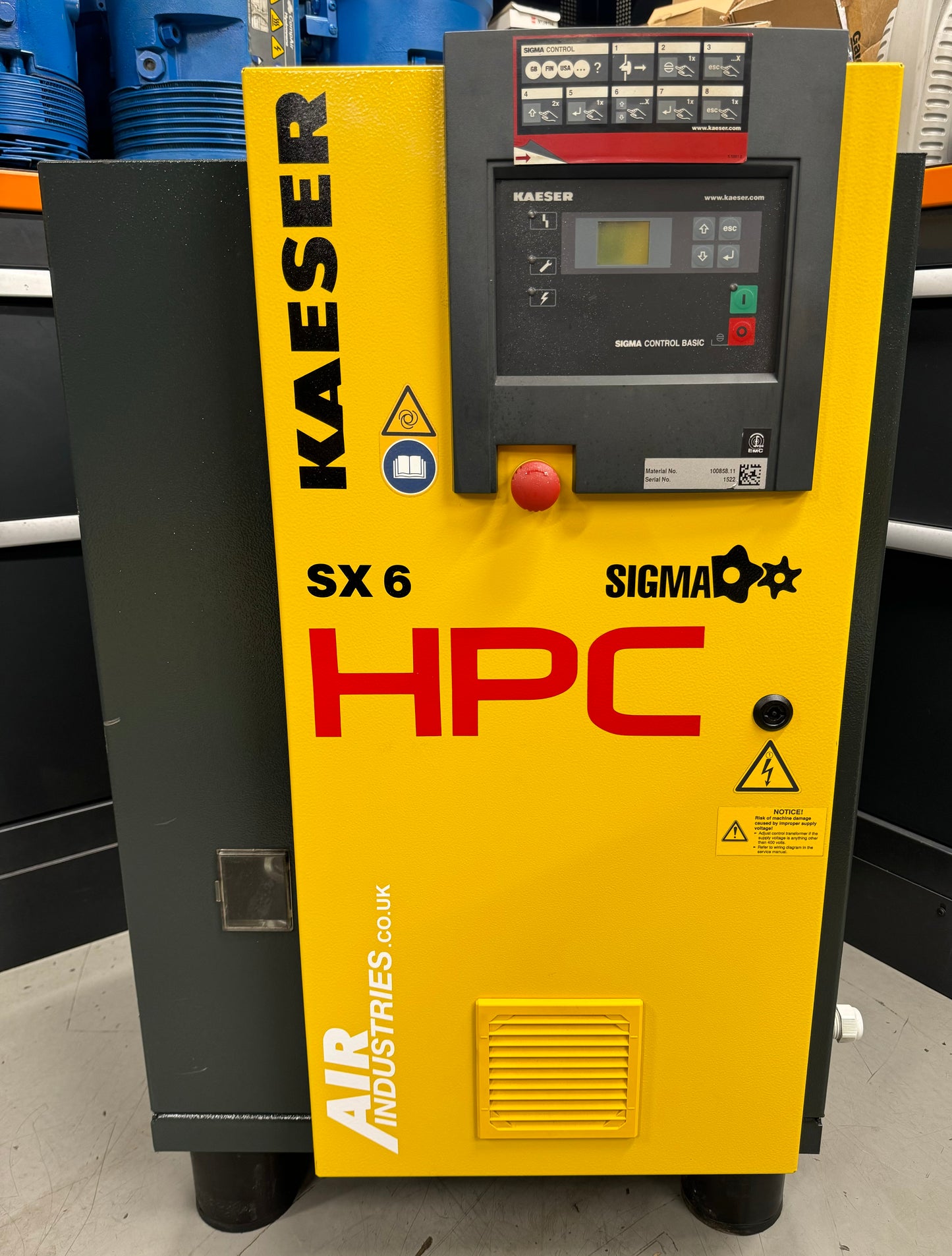 HPC / Kaeser SX6 Rotary Screw Compressor (4.0Kw, 17CFM, 11Bar, 159psi)