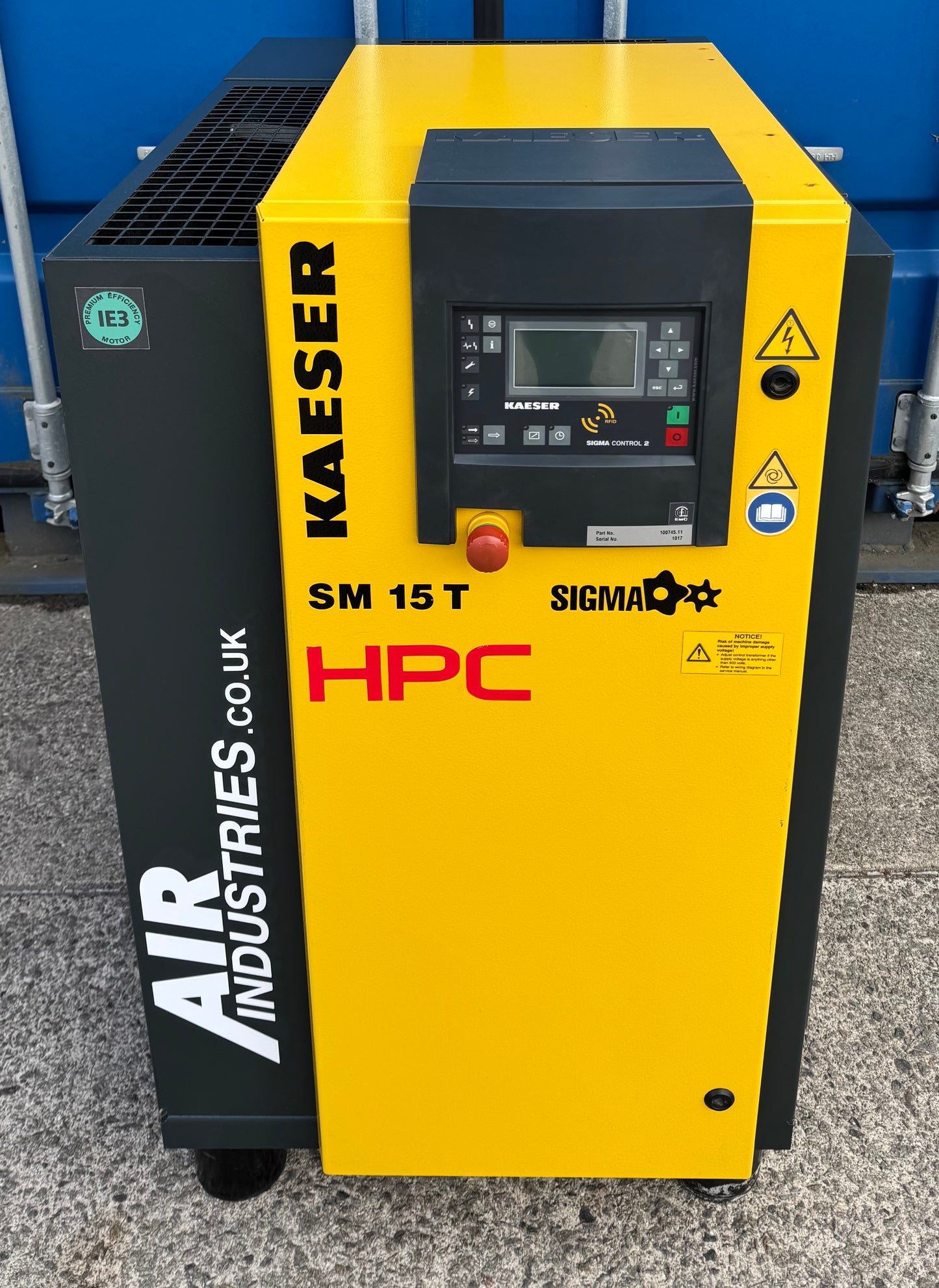 HPC / Kaeser SM15T Rotary Screw Compressor + Dryer! 9.0Kw, 53Cfm, 8Bar!