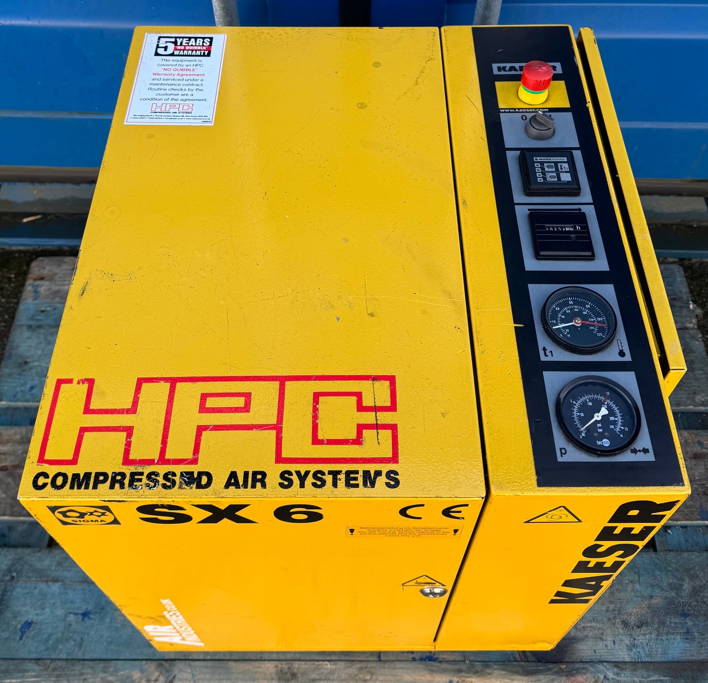 HPC / Kaeser SX6 Floor Mounted Rotary Screw Compressor (4.0kW, 5.5HP, 16.5CFM)