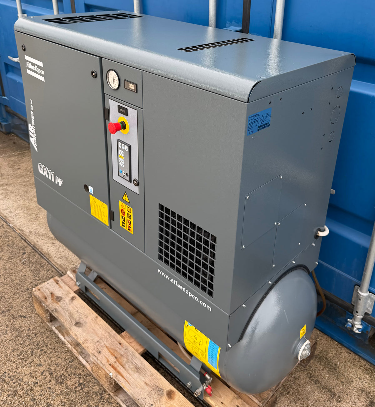 Atlas Copco GX11FF Receiver Mounted Rotary Screw Compressor + Dryer, 11Kw, 57cfm