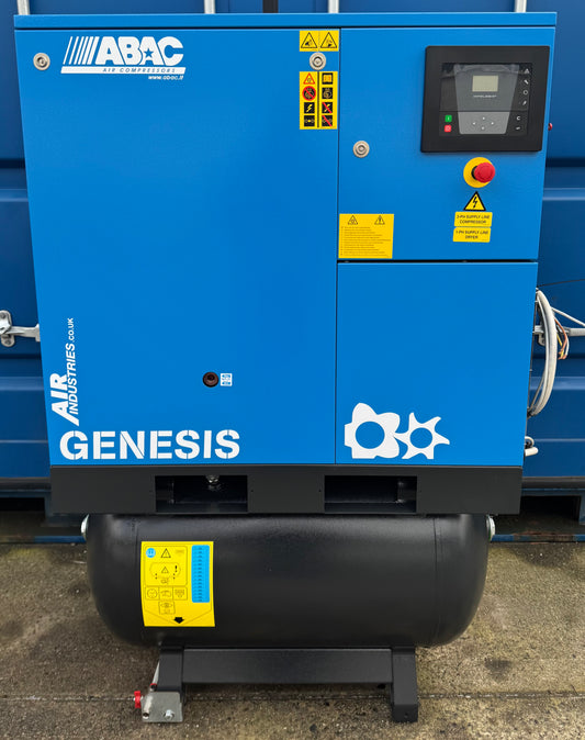 ABAC Genesis 11 Receiver Mounted Rotary Screw Compressor + Dryer! 11Kw, (59Cfm)