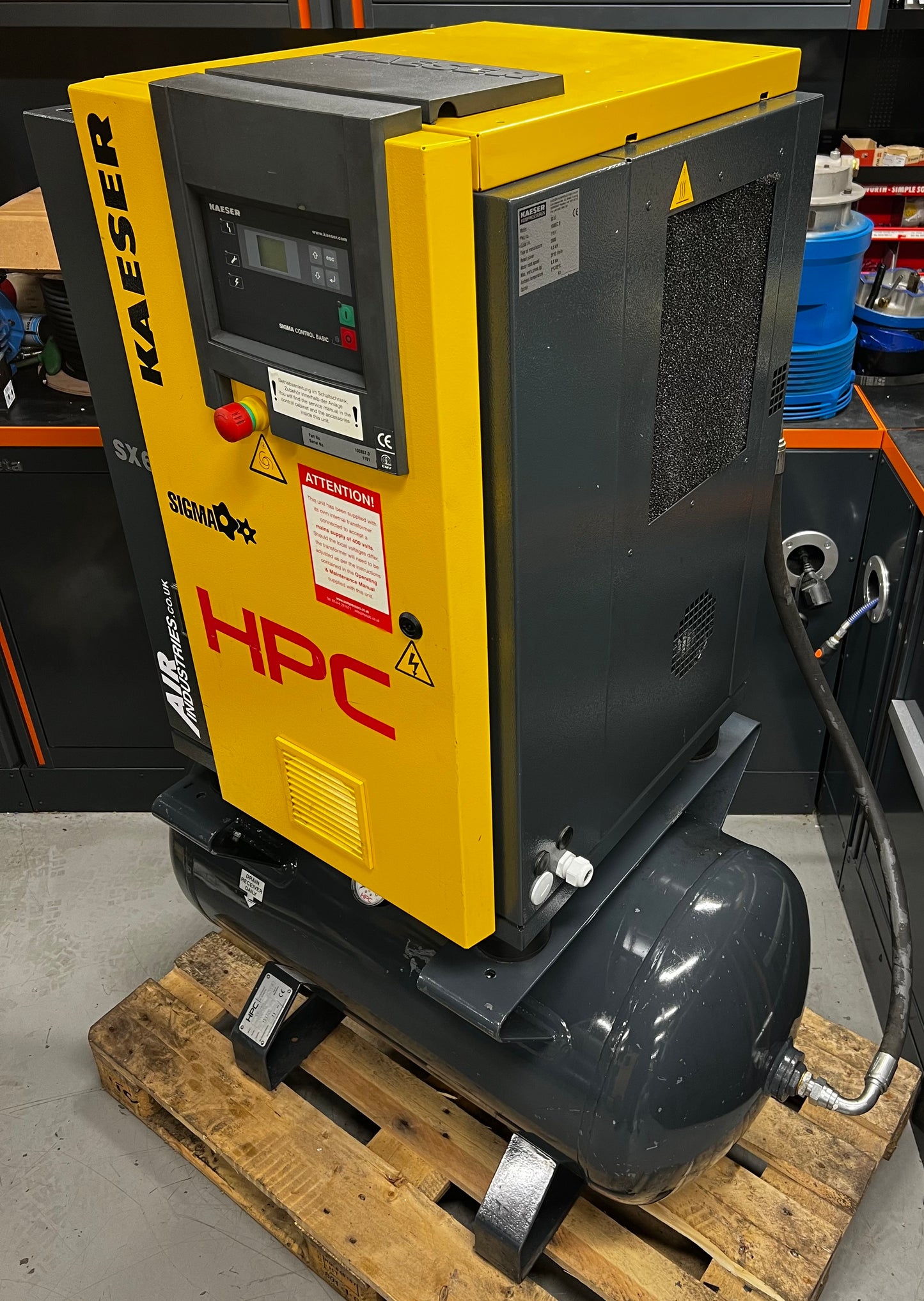 HPC / Kaeser SX6 Receiver Mounted Rotary Screw Compressor (4.0kW, 5.5HP, 17CFM)