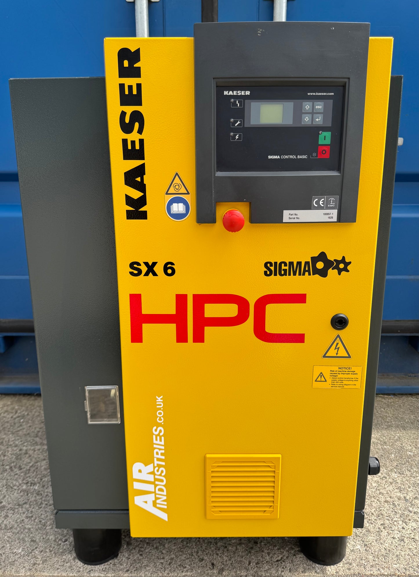 HPC / Kaeser SX6 Rotary Screw Compressor (4.0Kw, 21CFM, 8Bar, 116psi)