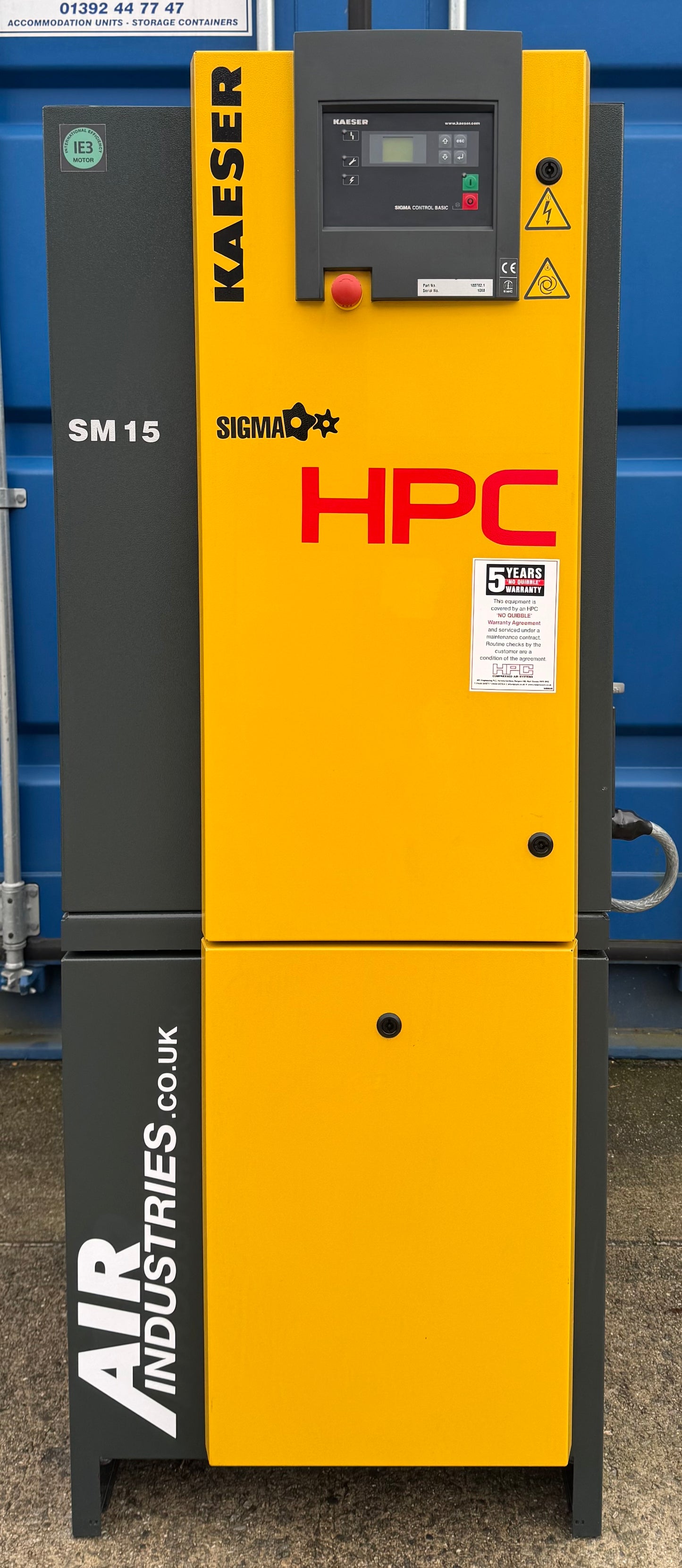 HPC / Kaeser Aircenter 15 Rotary Screw Compressor + Receiver + Dryer 9.0Kw, 53cfm!