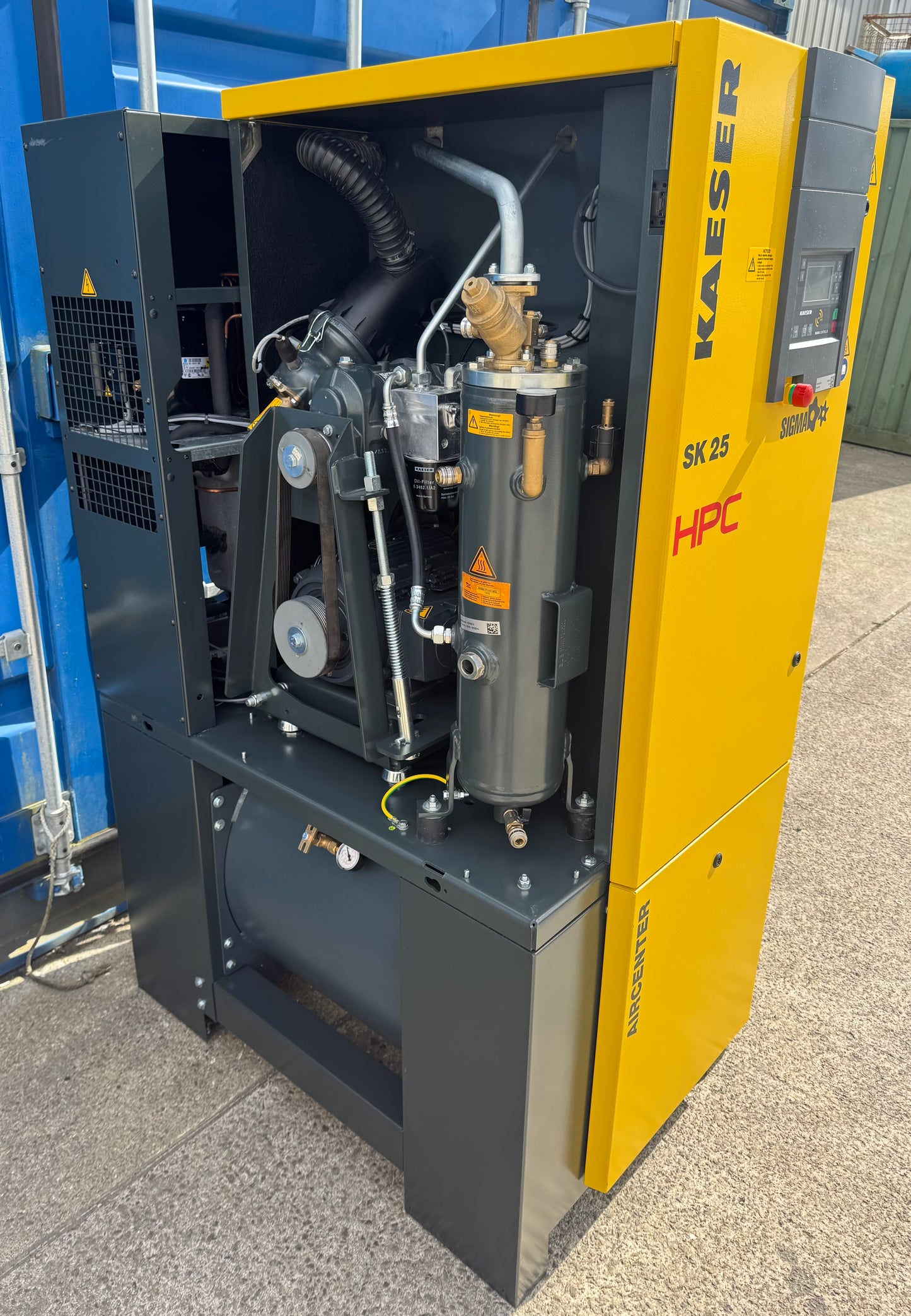 HPC / Kaeser Aircenter 25 Rotary Screw Compressor + Dryer 15Kw, 20Hp, 88.28cfm