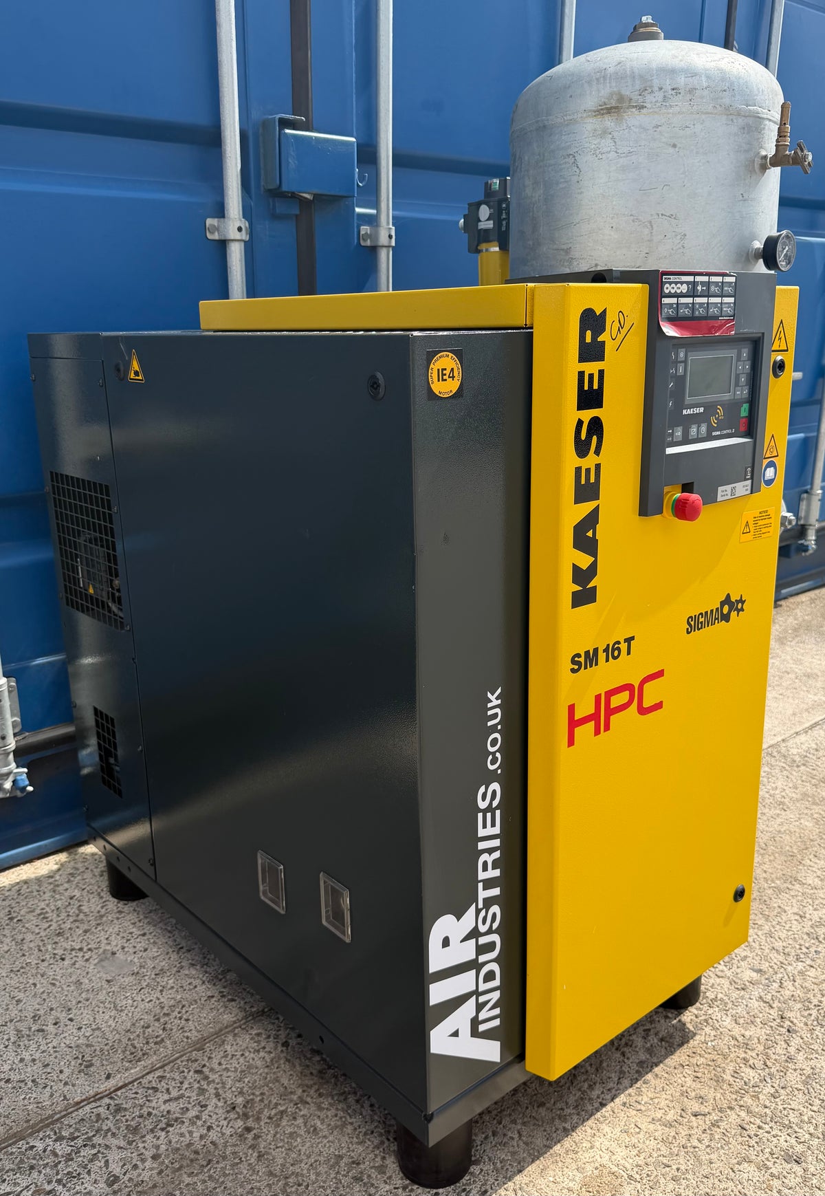 HPC / Kaeser SM16T Rotary Screw Compressor + Receiver + Dryer + Filter 57Cfm!