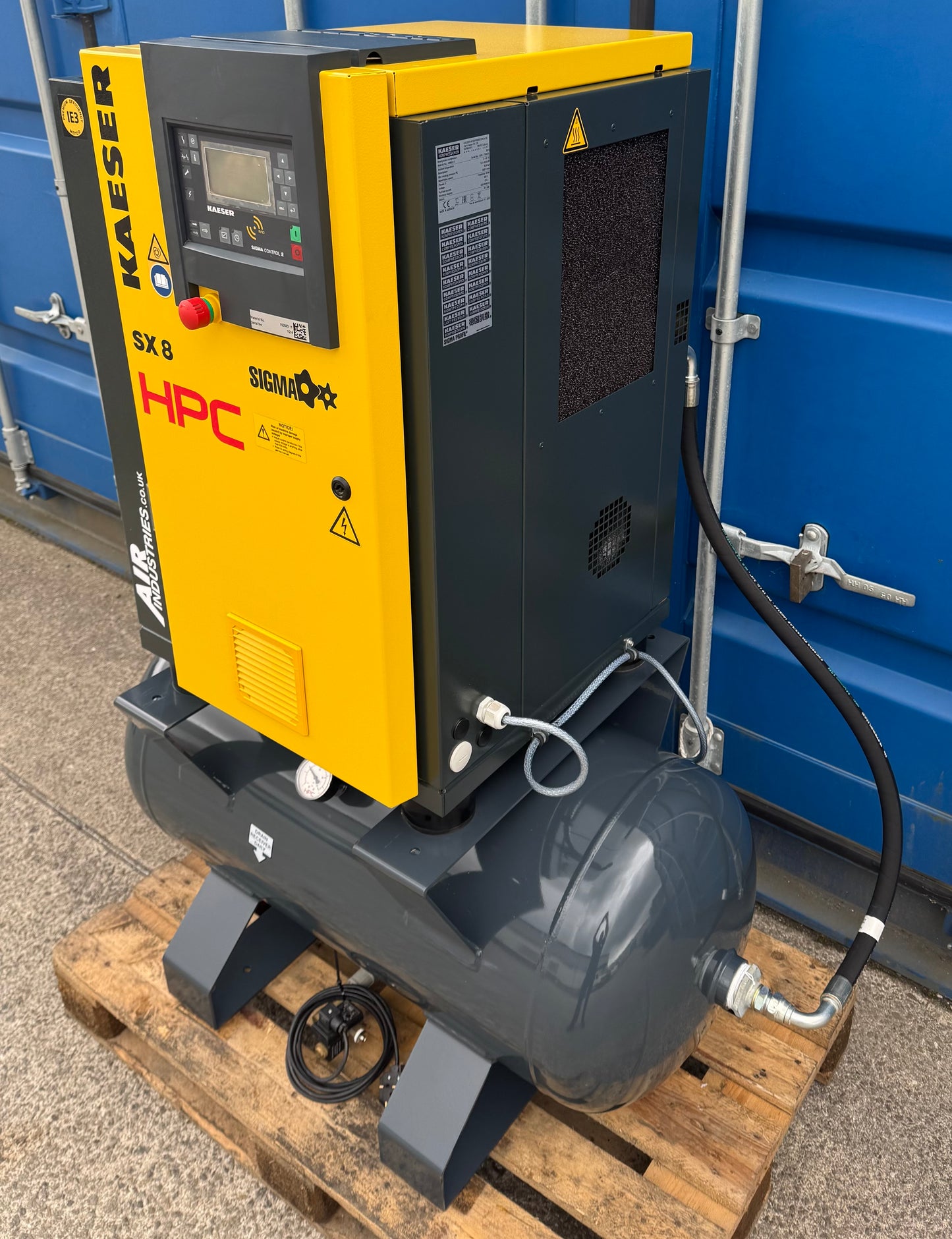 HPC / Kaeser SX8 Receiver Mounted Rotary Screw Compressor 5.5Kw, 28cfm! 8bar!