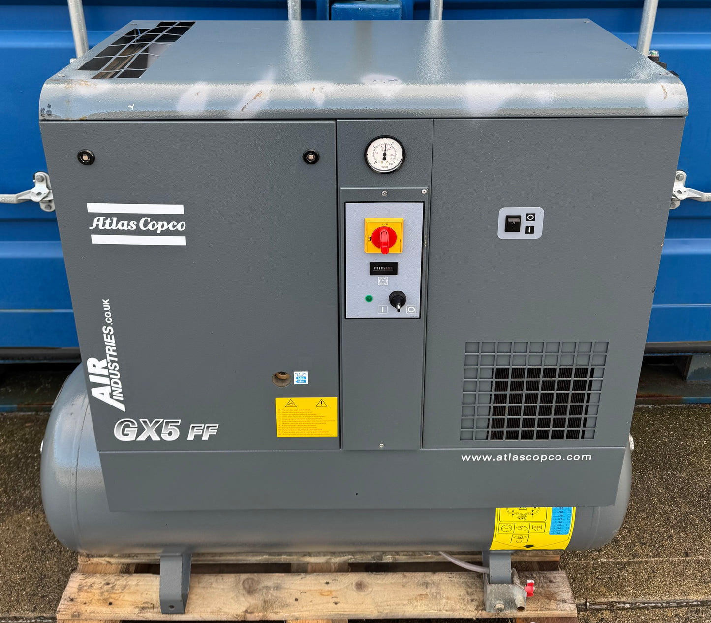 Atlas Copco GX5FF Receiver Mounted Rotary Screw Compressor With Dryer!