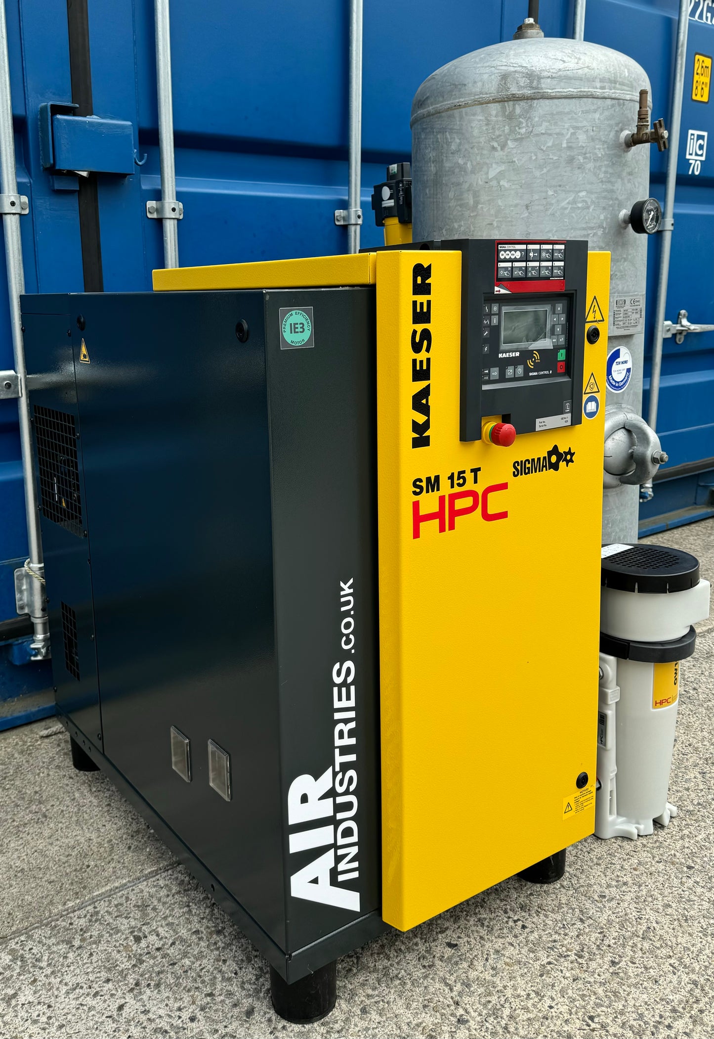 Kaeser / HPC SM15T Rotary Screw Compressor Package + Dryer + Receiver (44CFM)