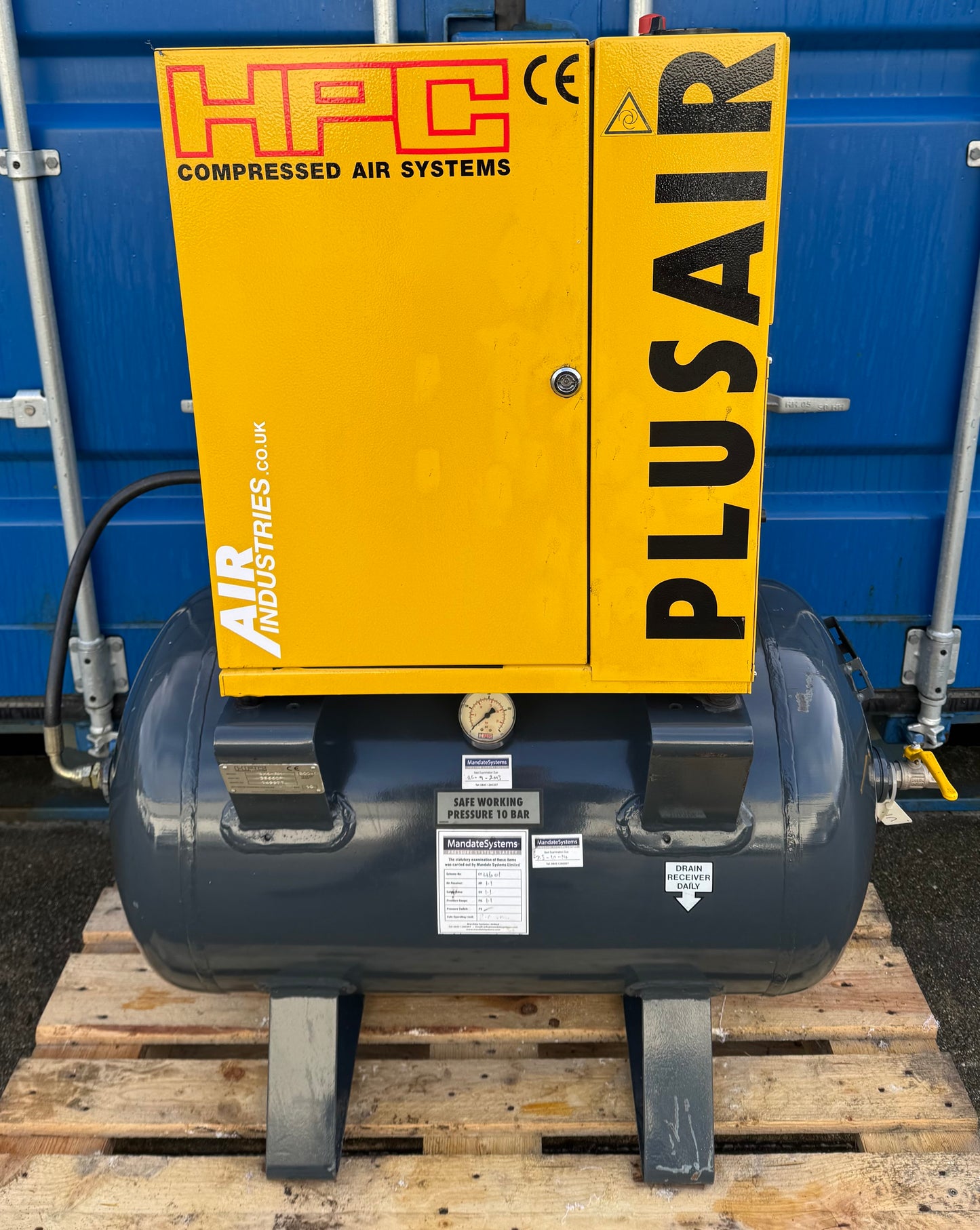 HPC / Kaeser SX6 Receiver Mounted Rotary Screw Compressor (4.0kW, 5.5HP, 16.5CFM)