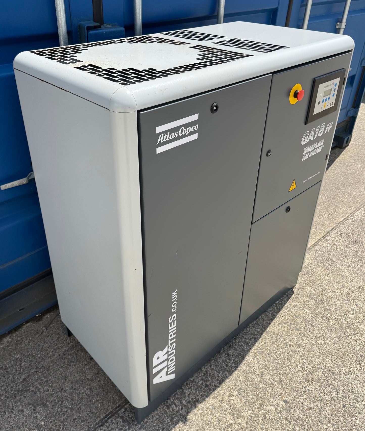 Atlas Copco GA18FF Rotary Screw Compressor + Dryer, 18.5Kw, 115Cfm!