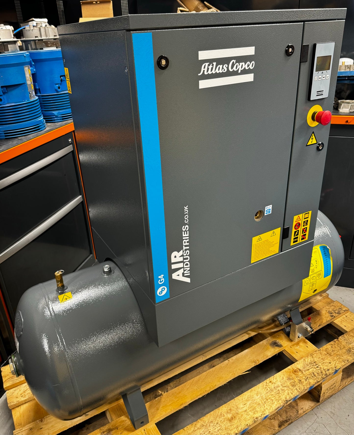 Atlas Copco G4 Receiver Mounted Rotary Screw Compressor (18CFM, 4Kw, 5.5HP)