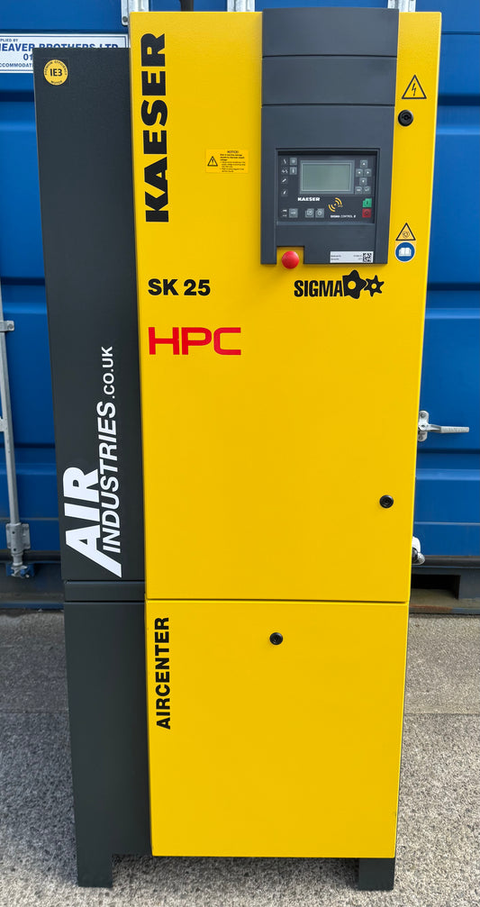 HPC / Kaeser Aircenter 25 Rotary Screw Compressor + Dryer 15Kw, 20Hp, 88.28cfm