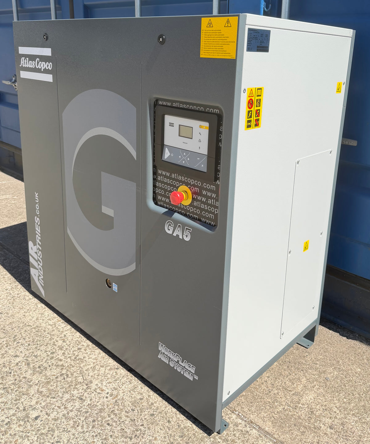 Atlas Copco GA5 Floor Mounted Rotary Screw Compressor, 5.5Kw, 17cfm, 13Bar!