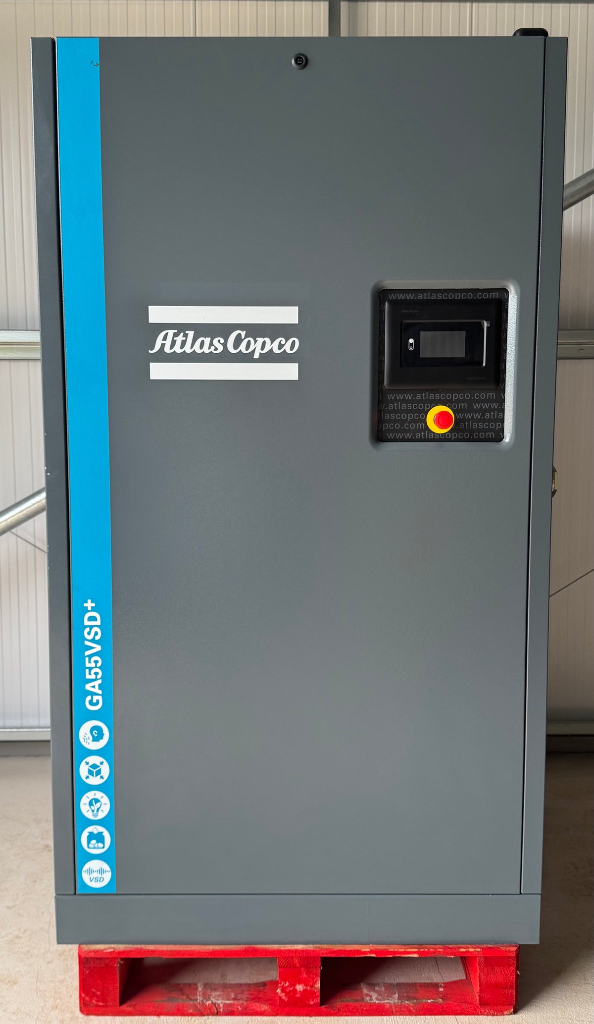 Atlas Copco GA55VSD+ Variable Speed Drive Rotary Screw Compressor 55Kw ...