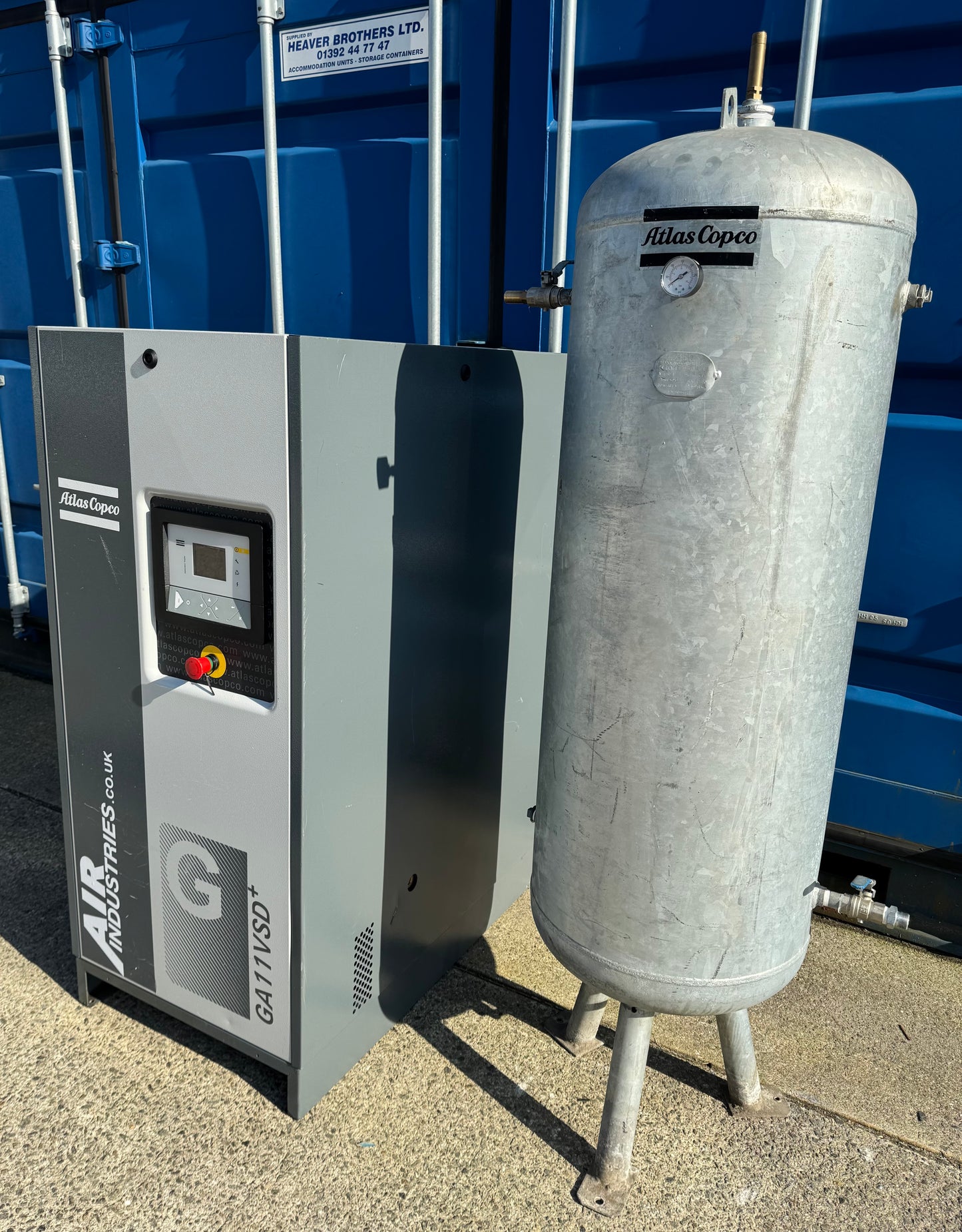 Atlas Copco GA11VSD+FF Variable Speed Rotary Screw Compressor + Dryer + Air Receiver  (68.8CFM)