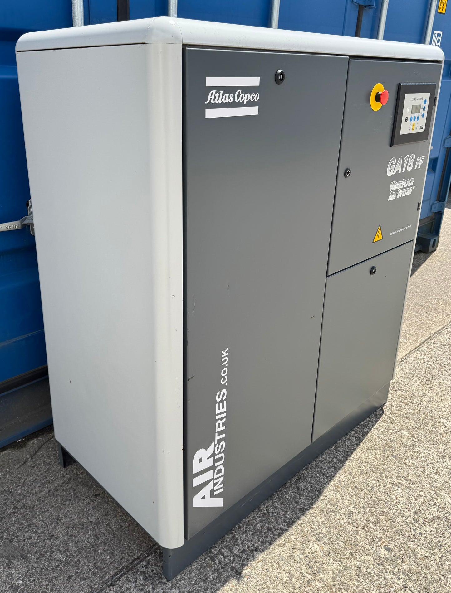 Atlas Copco GA18FF Rotary Screw Compressor + Dryer, 18.5Kw, 115Cfm!