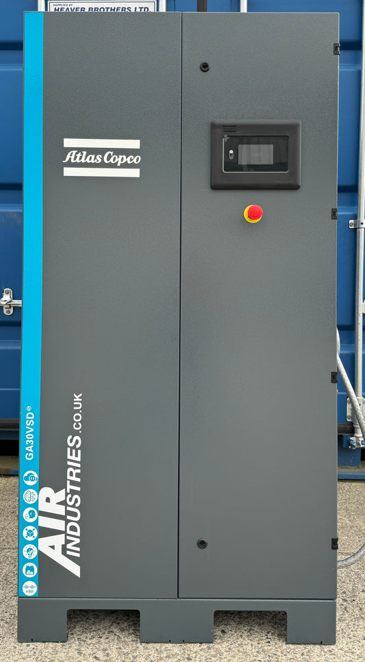 Atlas Copco GA30VSDs Variable Speed Drive Rotary Screw Compressor 30Kw, 231cfm!