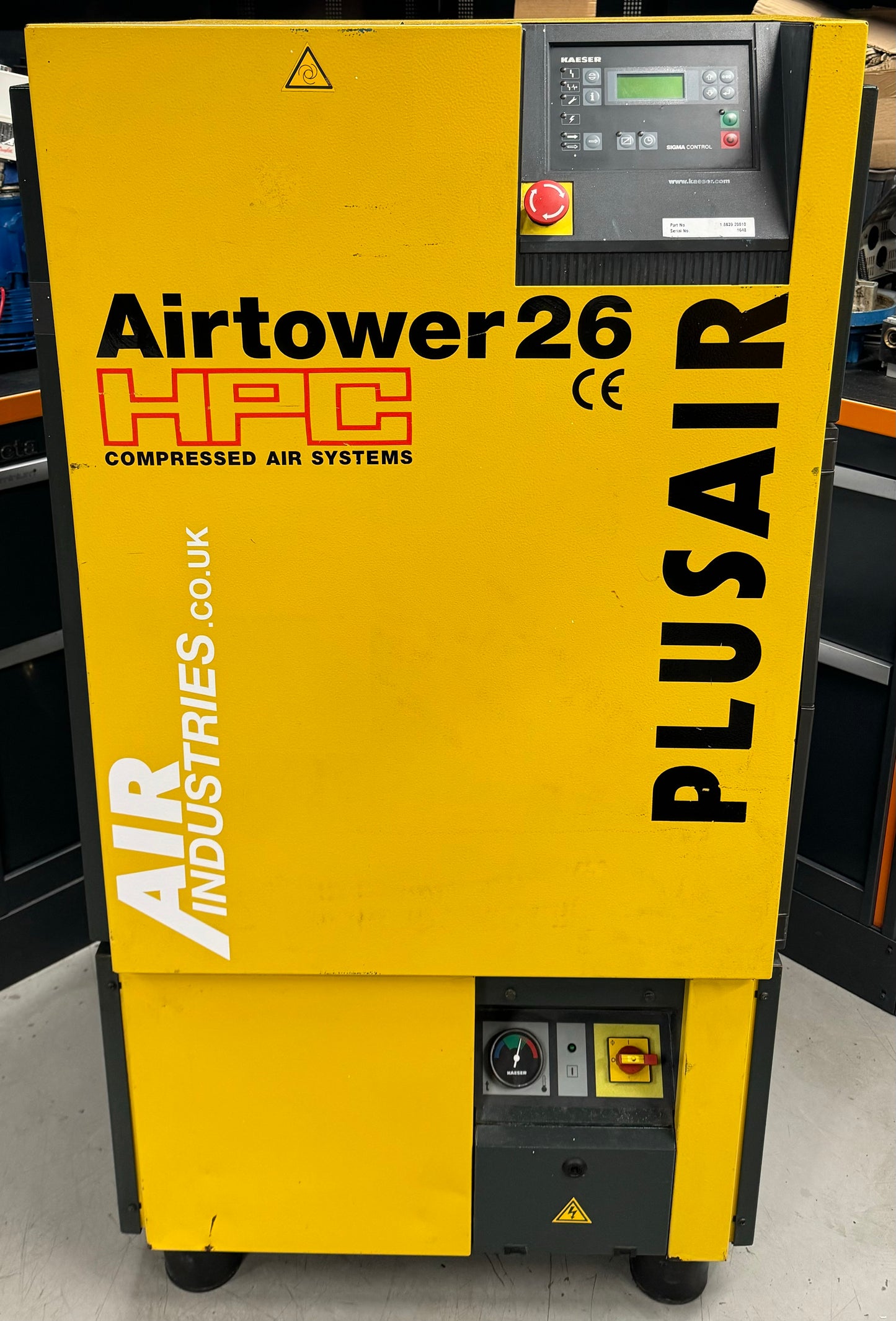 Kaeser Airtower 26 Rotary Screw Compressor + Dryer (90CFM, 8Bar, 15kW)