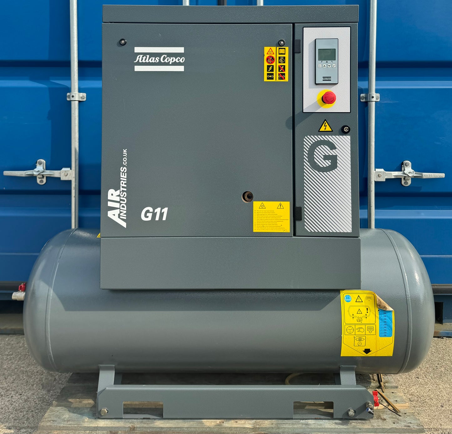 Atlas Copco G11 Receiver Mounted Rotary Screw Compressor (51CFM, 11Kw, 15HP)