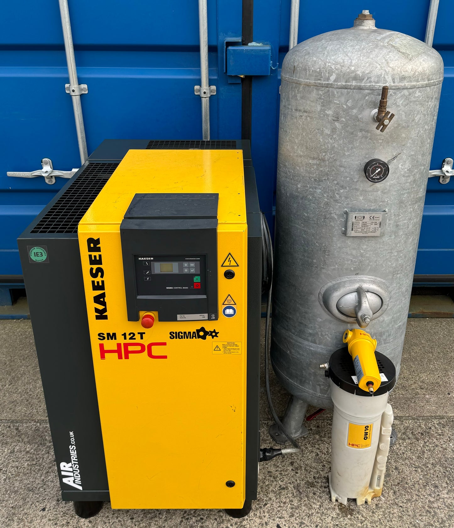 Kaeser / HPC SM12T Rotary Screw Compressor Package + Dryer + Receiver (42CFM)