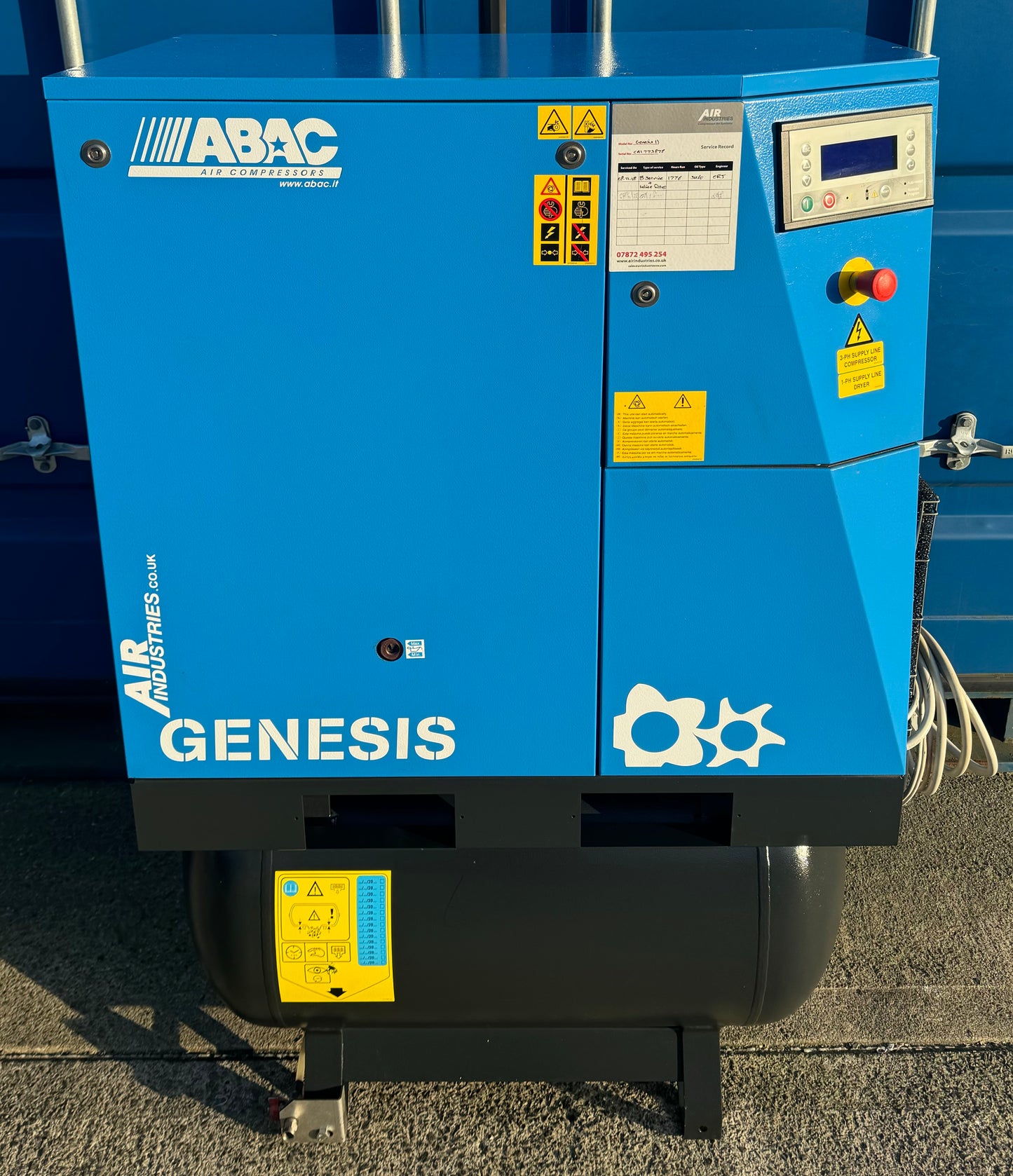 ABAC GENESIS 11 270 Receiver Mounted Rotary Screw Compressor + Dryer (11.0kW, 59CFM)