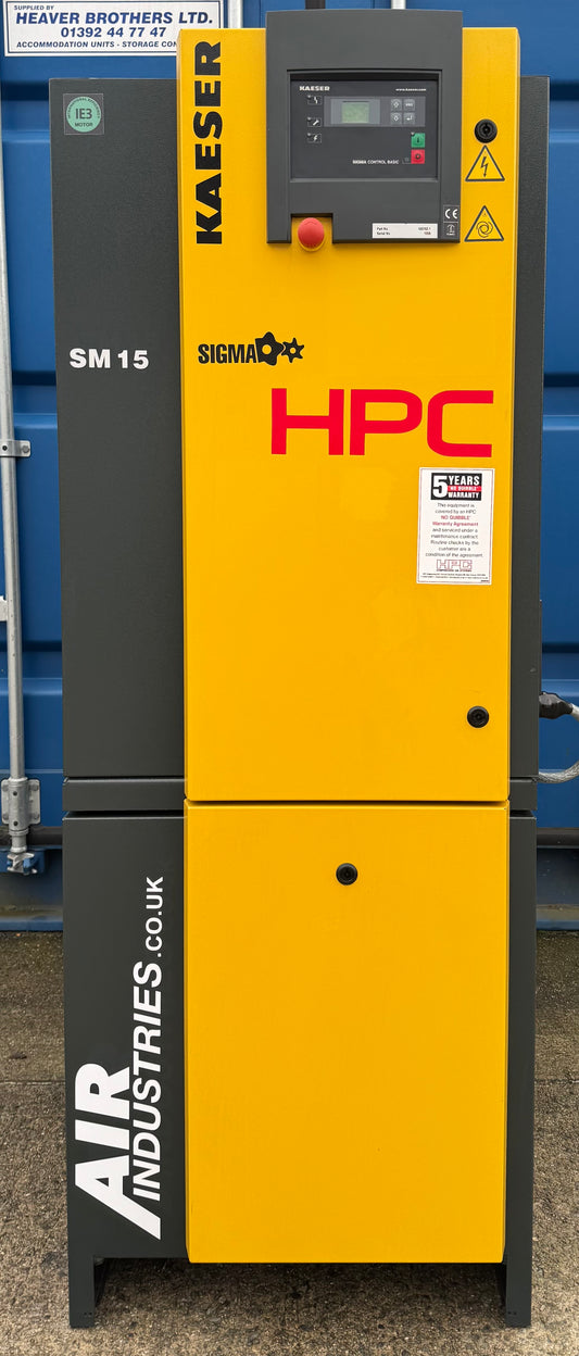 HPC / Kaeser Aircenter 15 Rotary Screw Compressor + Receiver + Dryer 9.0Kw, 53cfm!