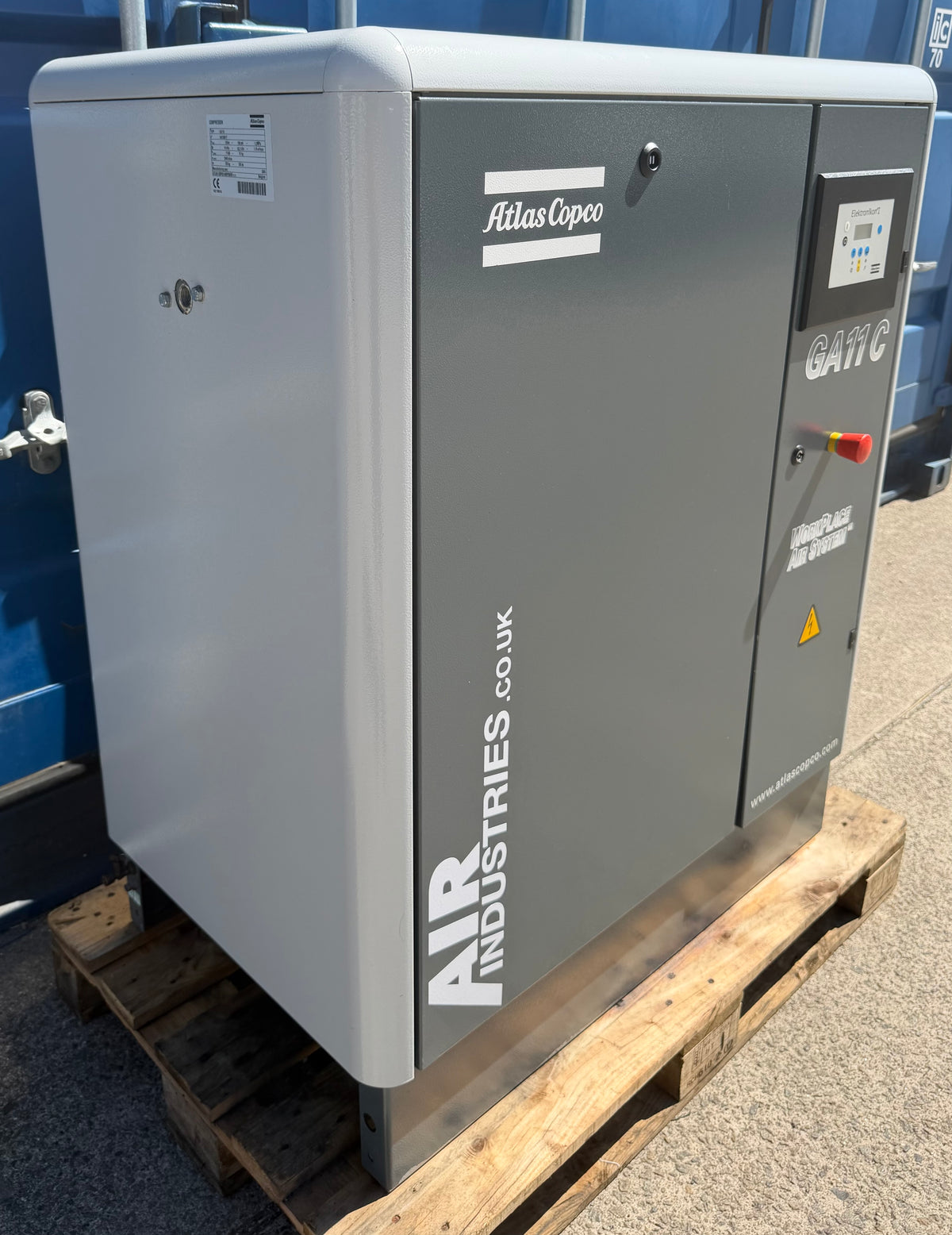Atlas Copco GA11 Floor Mounted Rotary Screw Compressor, 11Kw, 42cfm, 13Bar!